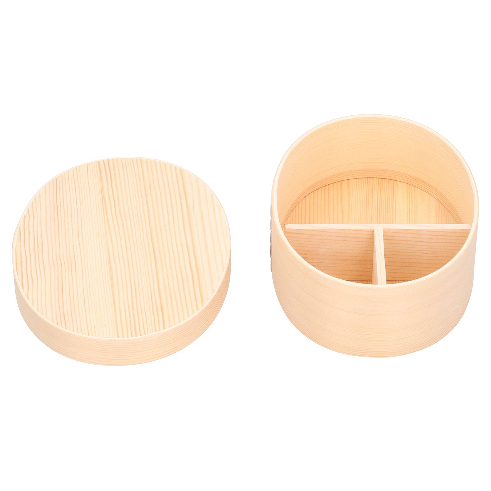 Wood Color Bento Box Oval Shape Sushi Lunch Box Food Storage Container for view 8