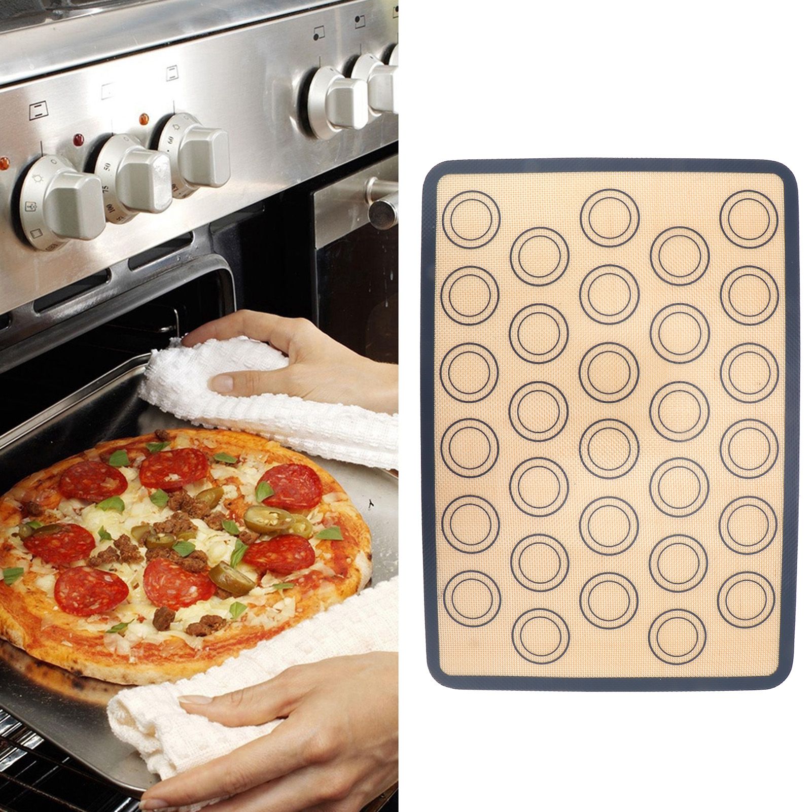 Silicone Baking Mat Reusable NonStick Oven Mat Liner Heat Resistant Bakeware view 12