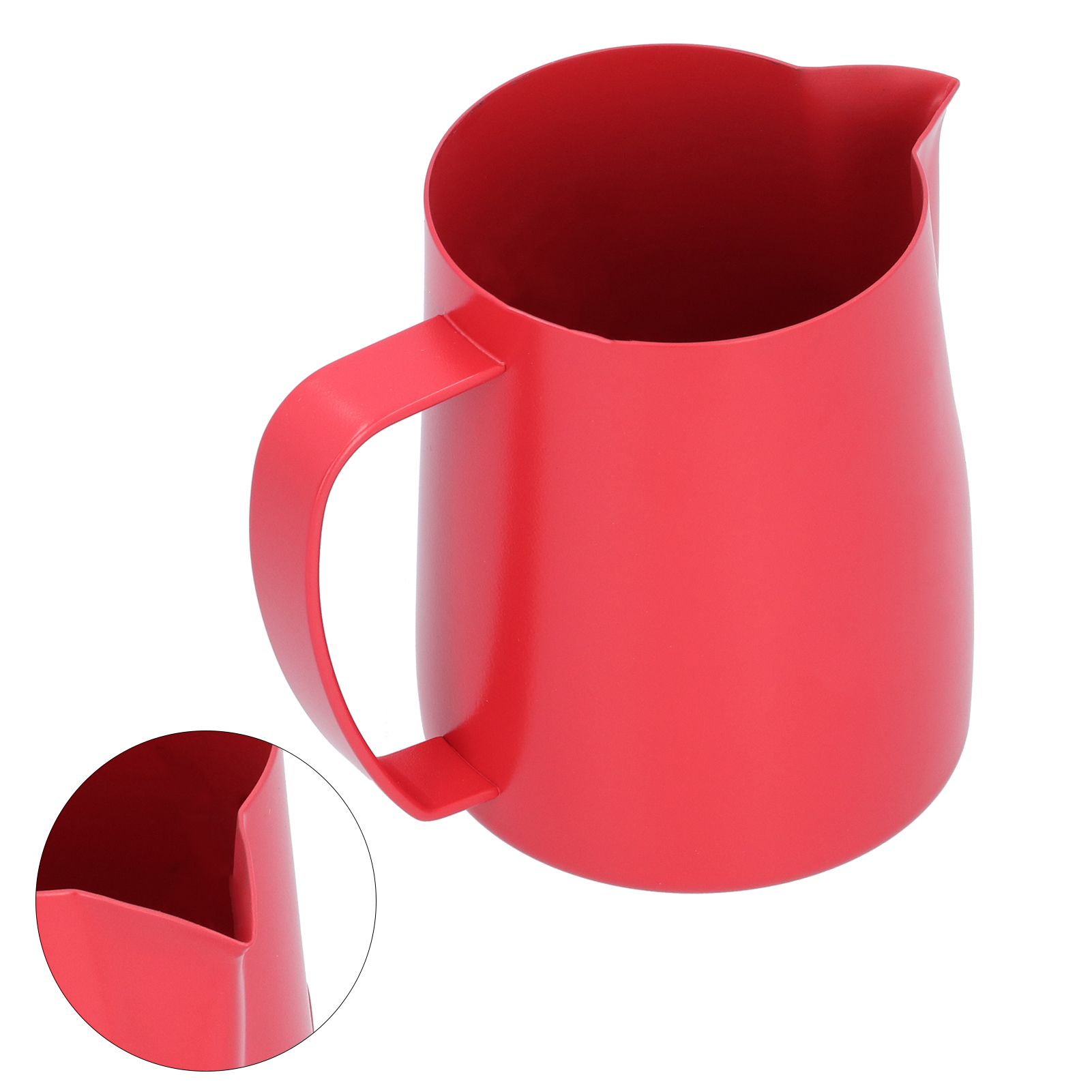 600ml Coffee Latte Art Pitcher Jug Milk Frothing Cup Coffee Making Accessory Red