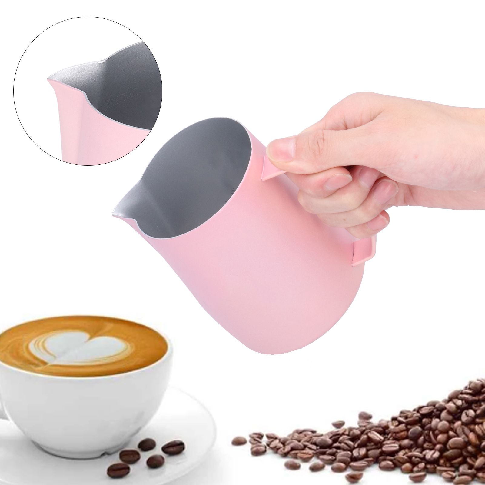 400ml Coffee Pitcher Fancy Milk Frothing Pitcher with Eagle Beak Spout for view 12