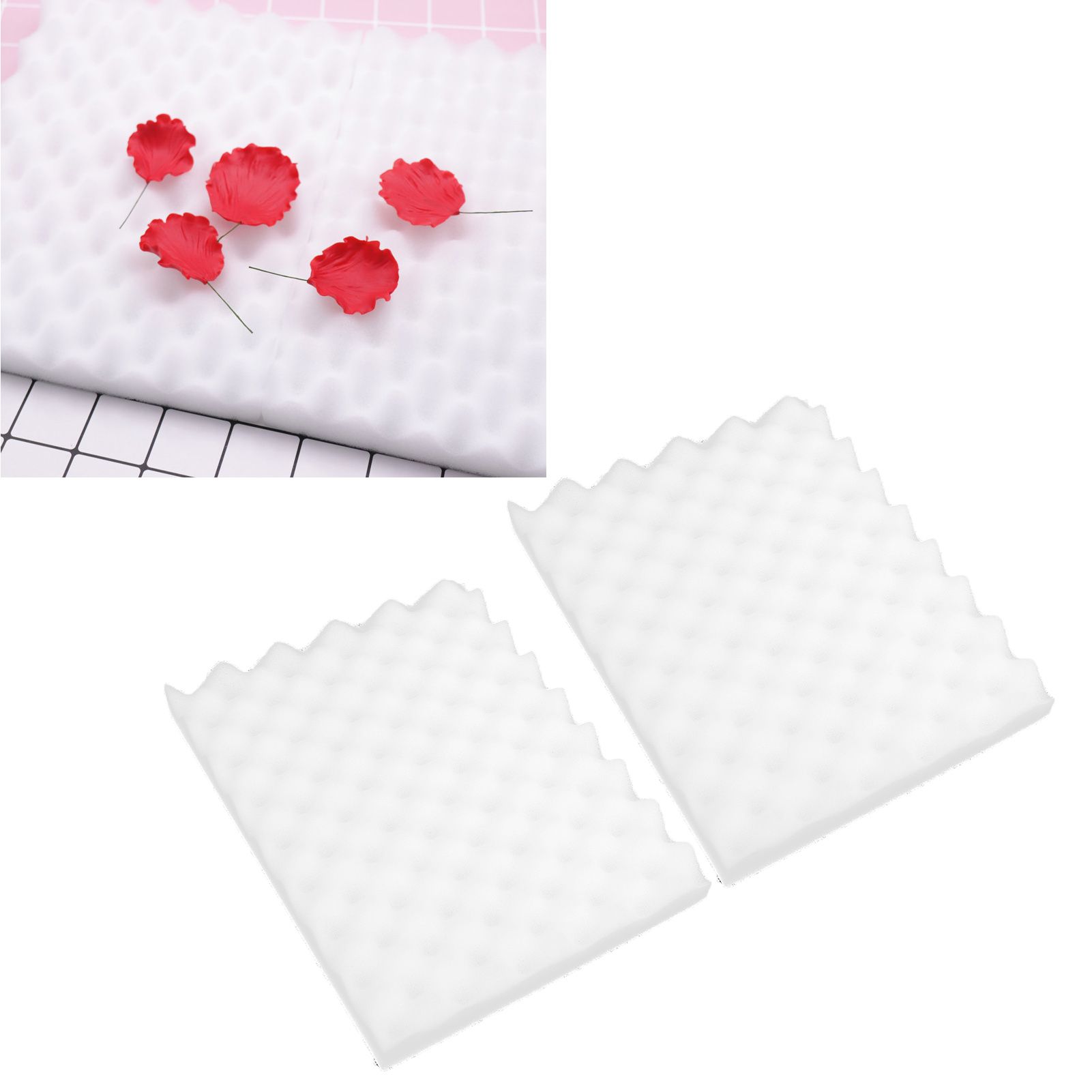 2Pcs Fondant Shaping Pad DIY Waved Fondant Flower Drying Modeling Sponge Mat view 11