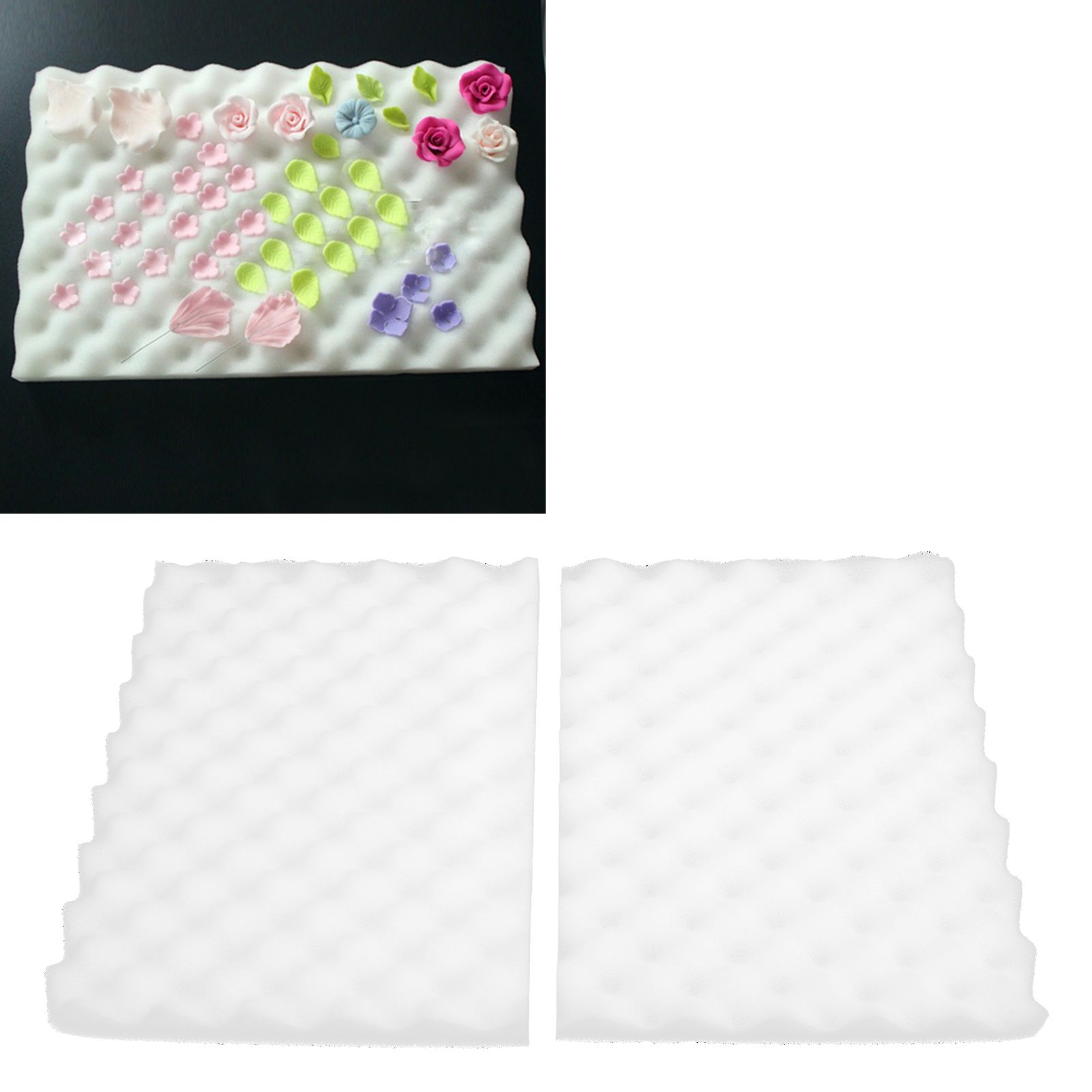 2Pcs Fondant Shaping Pad DIY Waved Fondant Flower Drying Modeling Sponge Mat view 12