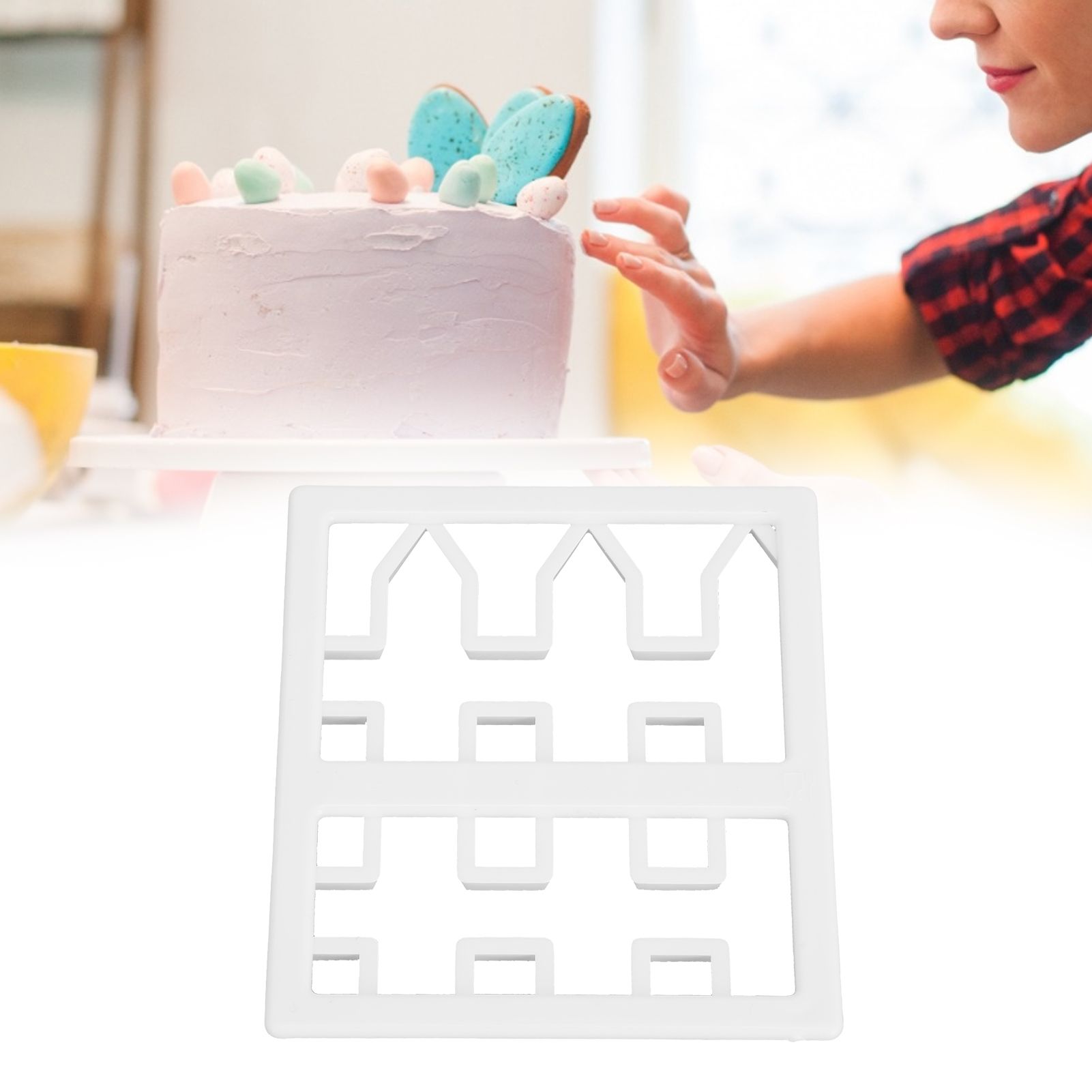 Fondant Cake Fence Printing Cutting Mold DIY Cake Border Decorating Baking view 11