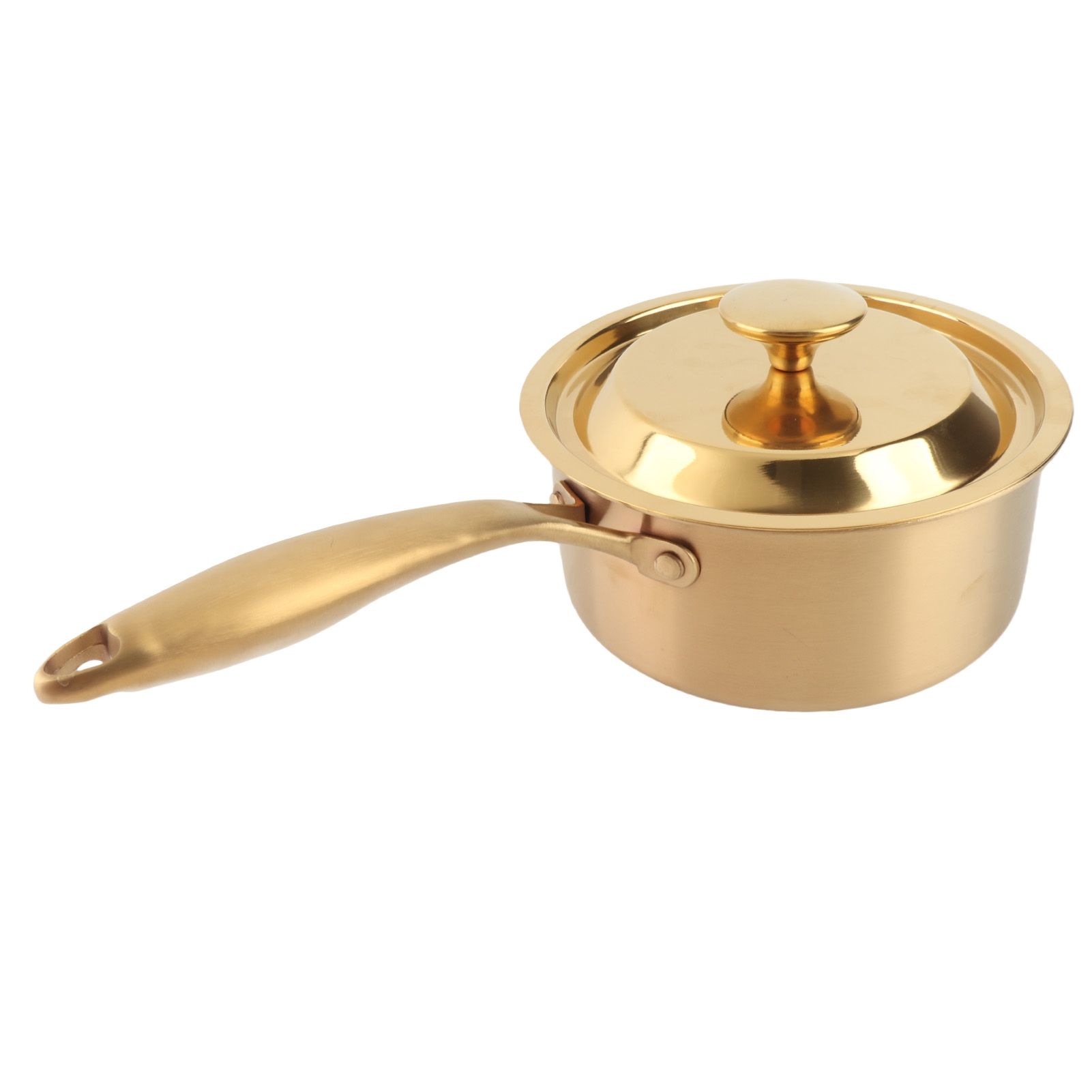 Stainless Steel Thickened Milk Pot with Lid Compound 3‑Layer Bottom view 4