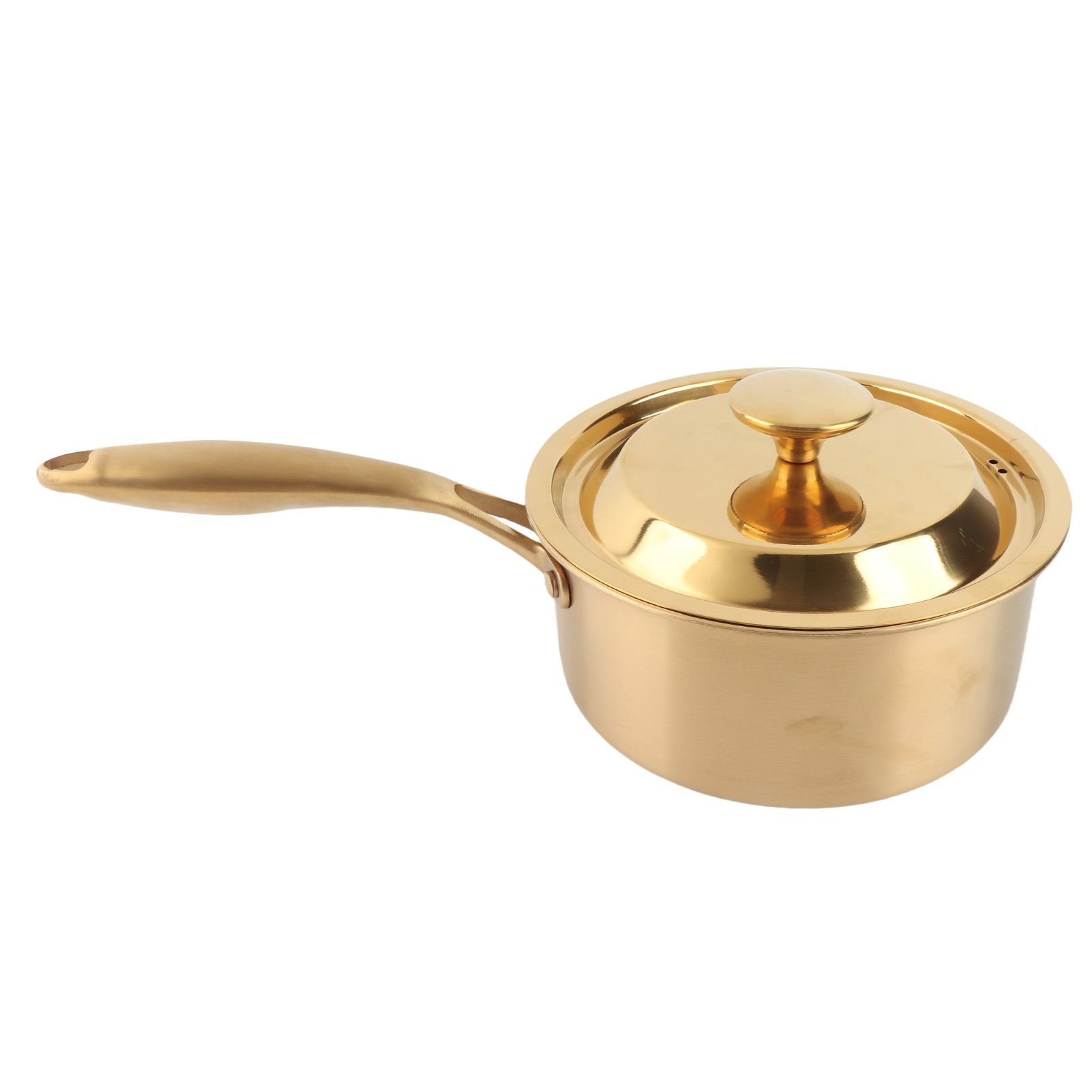 Stainless Steel Thickened Milk Pot with Lid Compound 3‑Layer Bottom view 5
