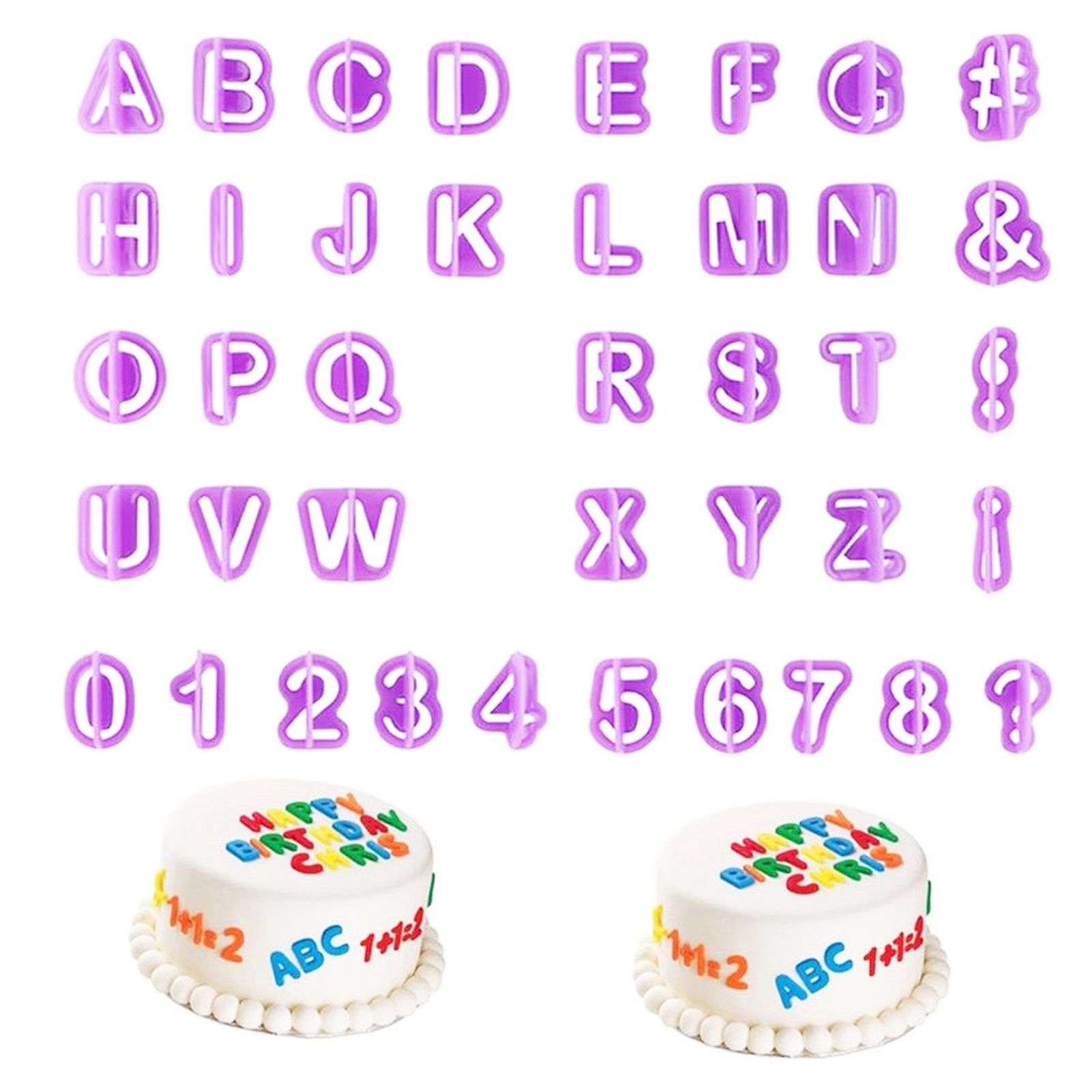 40Pcs DIY Biscuits Mold Alphabet Number Cookies Chocolate Cutter Mold Baking view 11