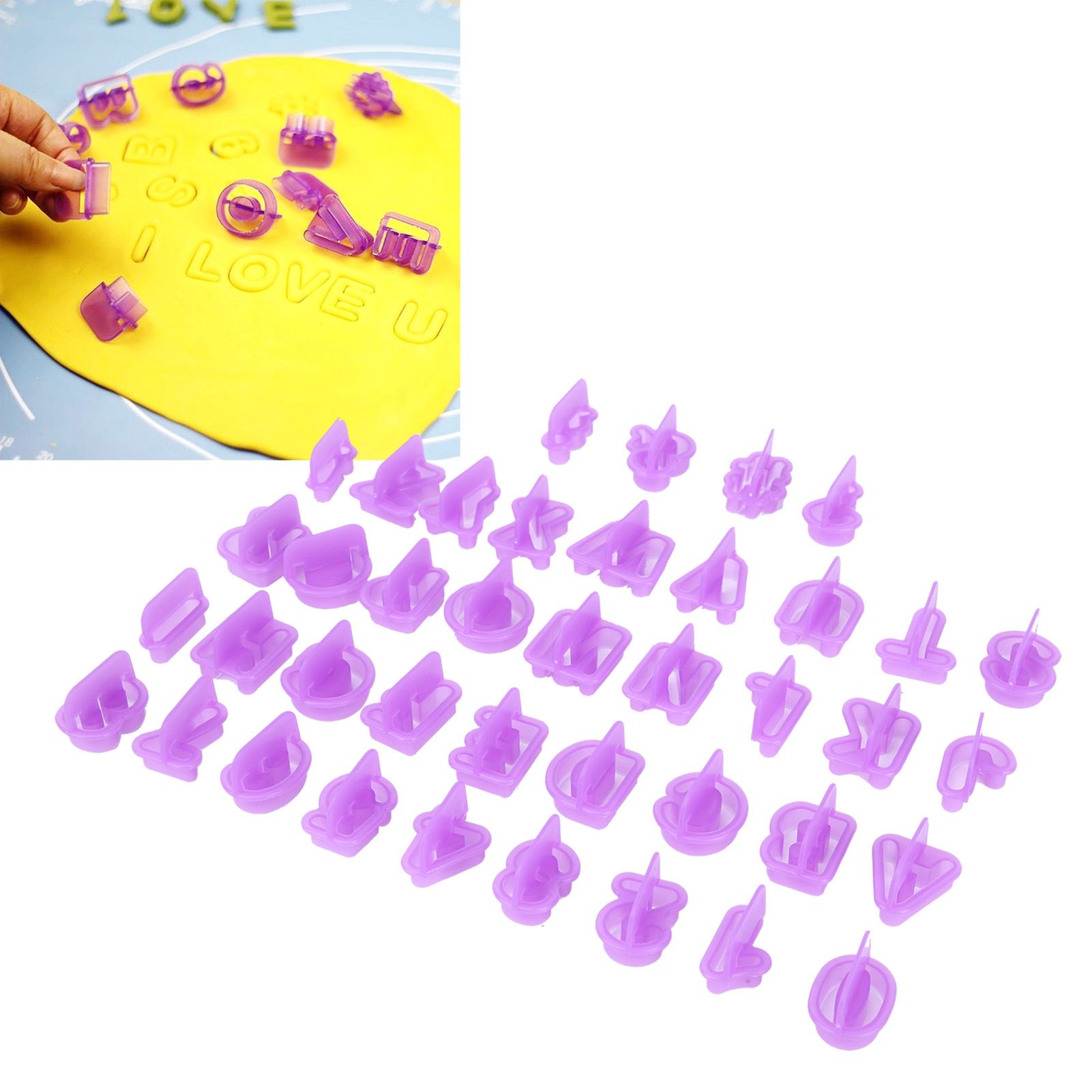 40Pcs DIY Biscuits Mold Alphabet Number Cookies Chocolate Cutter Mold Baking view 12