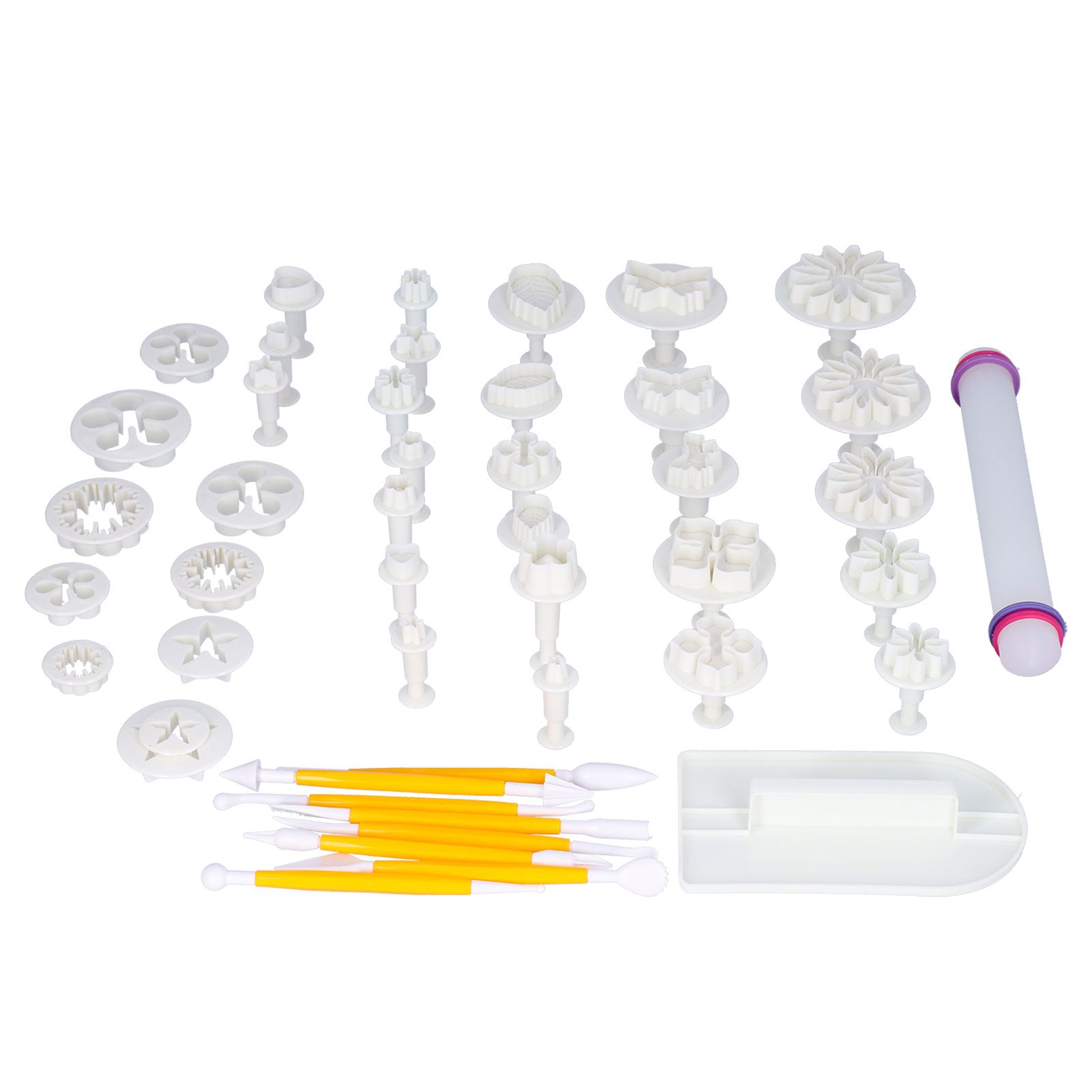 46PCS Fondant Cake Mould Cookies Biscuits Cutters Mould Set Baking Utensil view 2