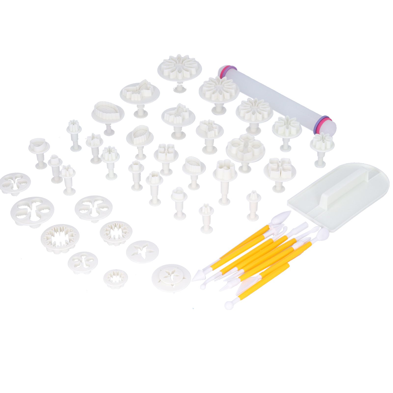 46PCS Fondant Cake Mould Cookies Biscuits Cutters Mould Set Baking Utensil view 3
