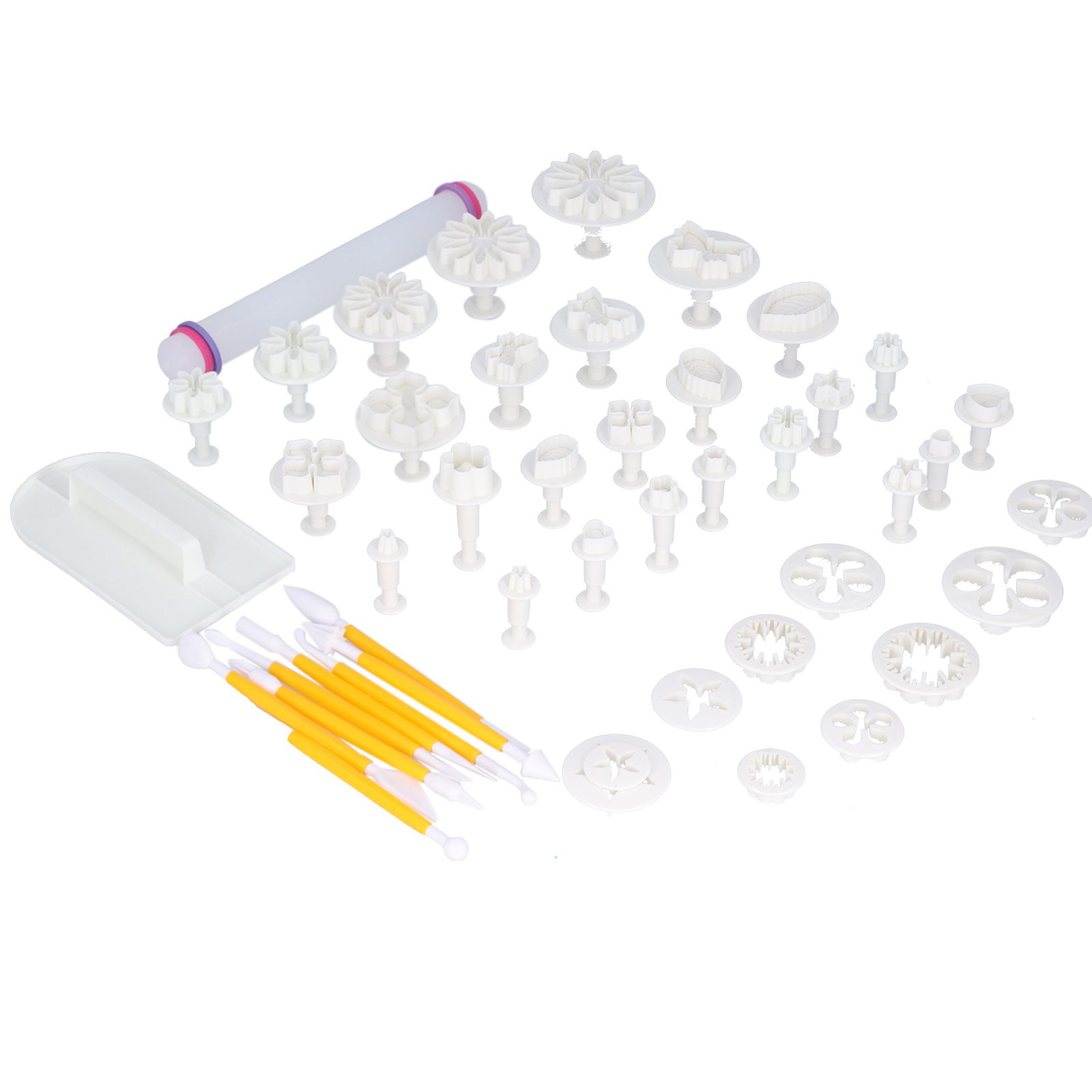 46PCS Fondant Cake Mould Cookies Biscuits Cutters Mould Set Baking Utensil view 4