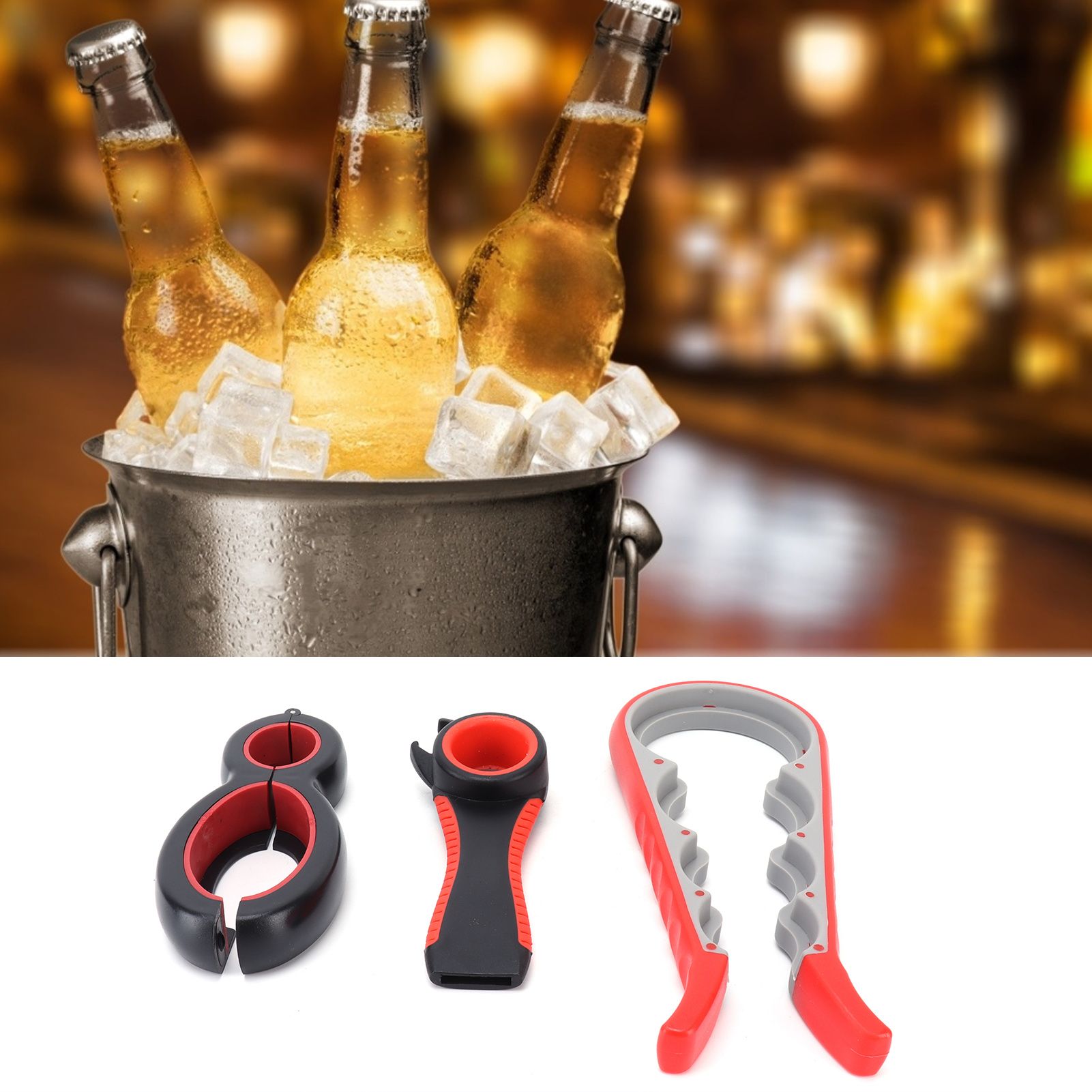 3Pcs/Set Portable Can Opener Multifunctional Opener Set for Bottle Jar Can Cap view 11