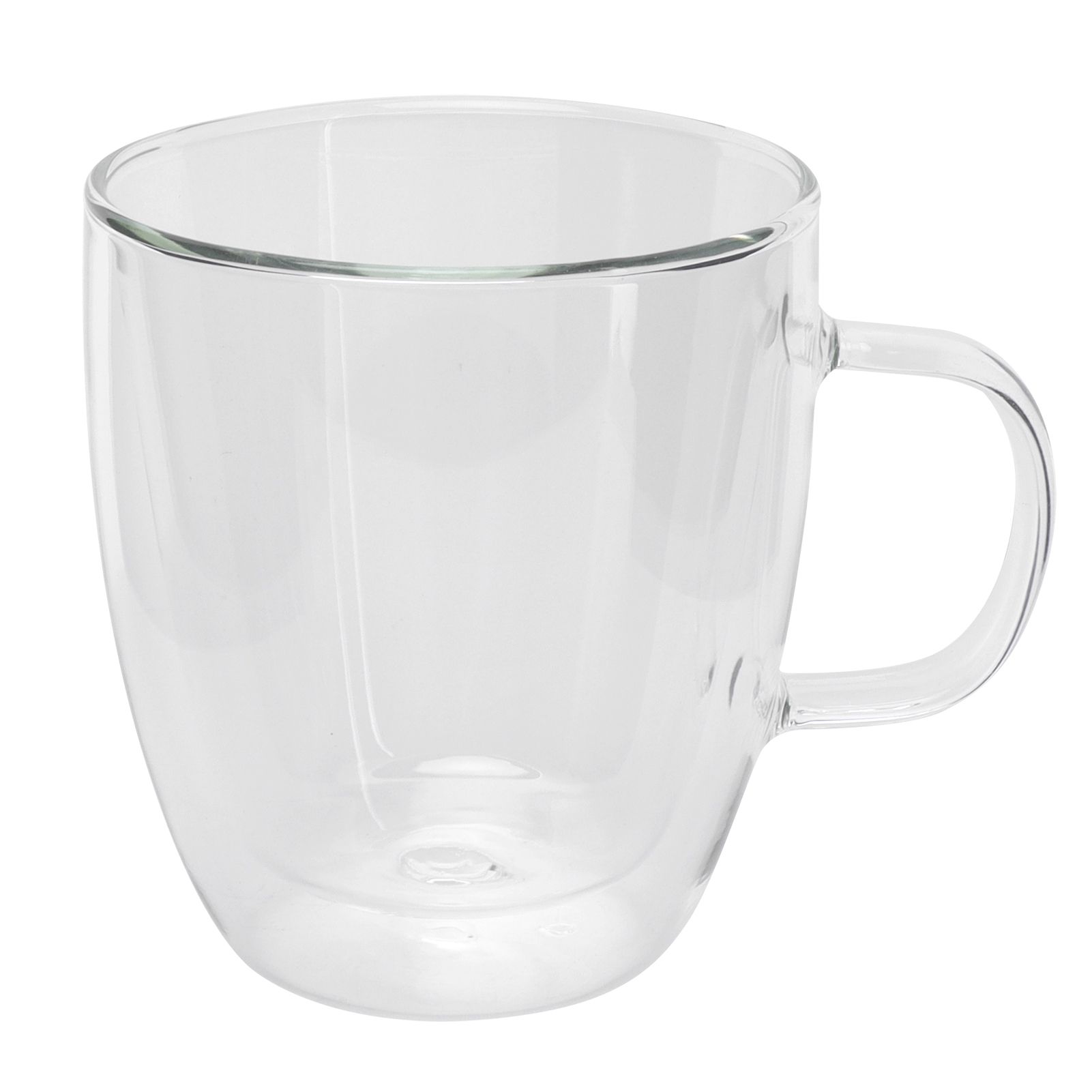 Double Wall Cup with Handle Transparent Glass Coffee Mug for Hot Cold Beverage
