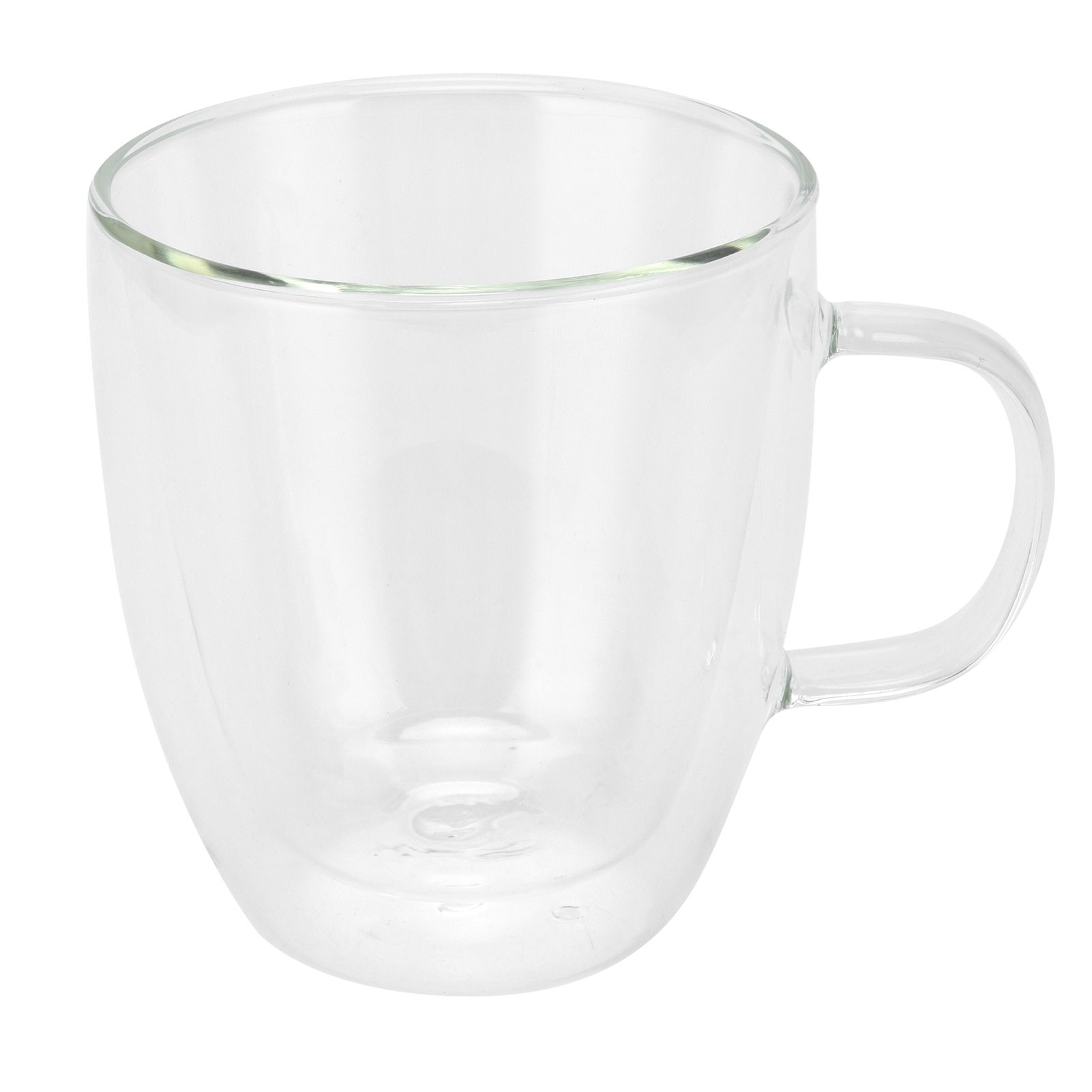 Double Wall Cup with Handle Transparent Glass Coffee Mug for Hot Cold Beverage view 5
