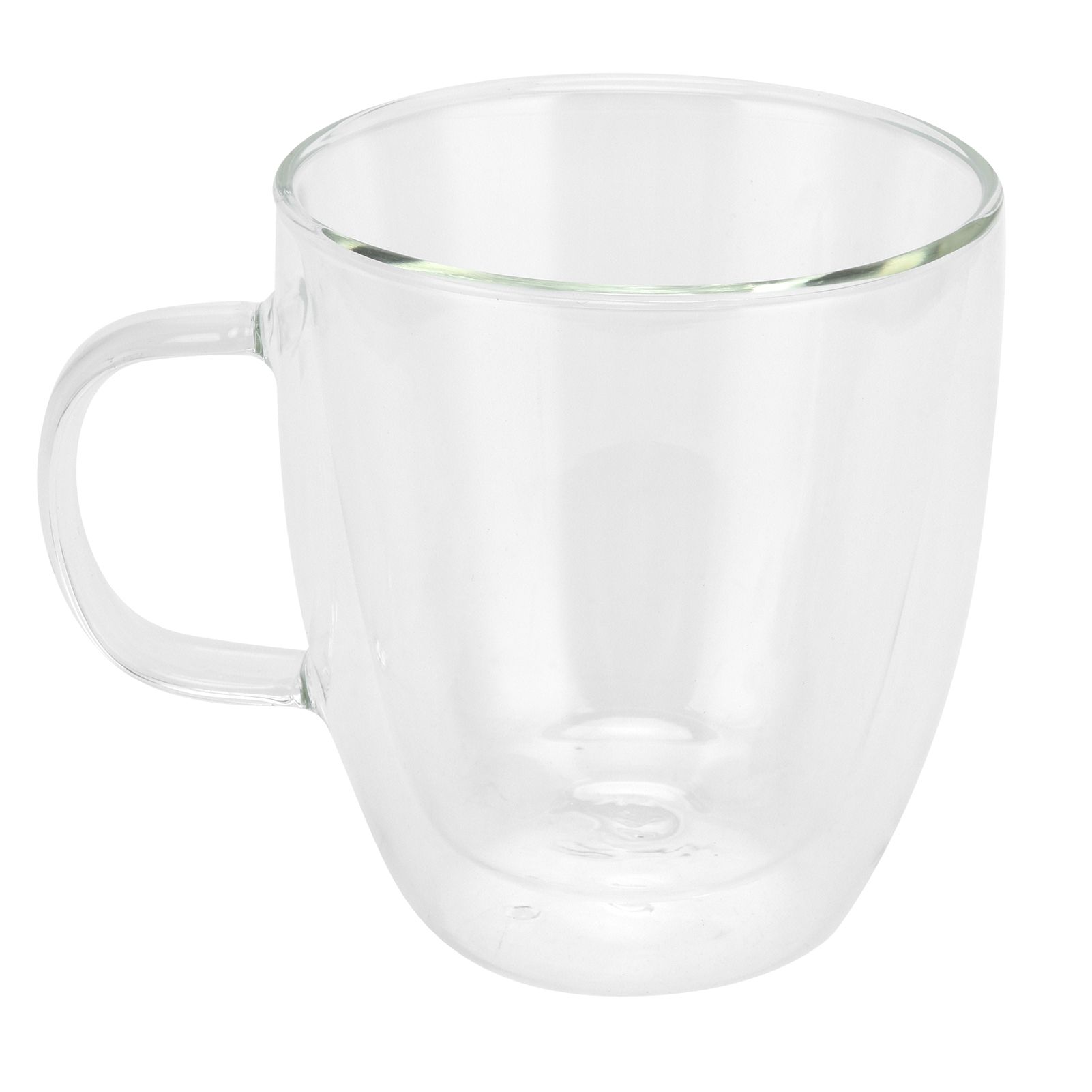 Double Wall Cup with Handle Transparent Glass Coffee Mug for Hot Cold Beverage view 6