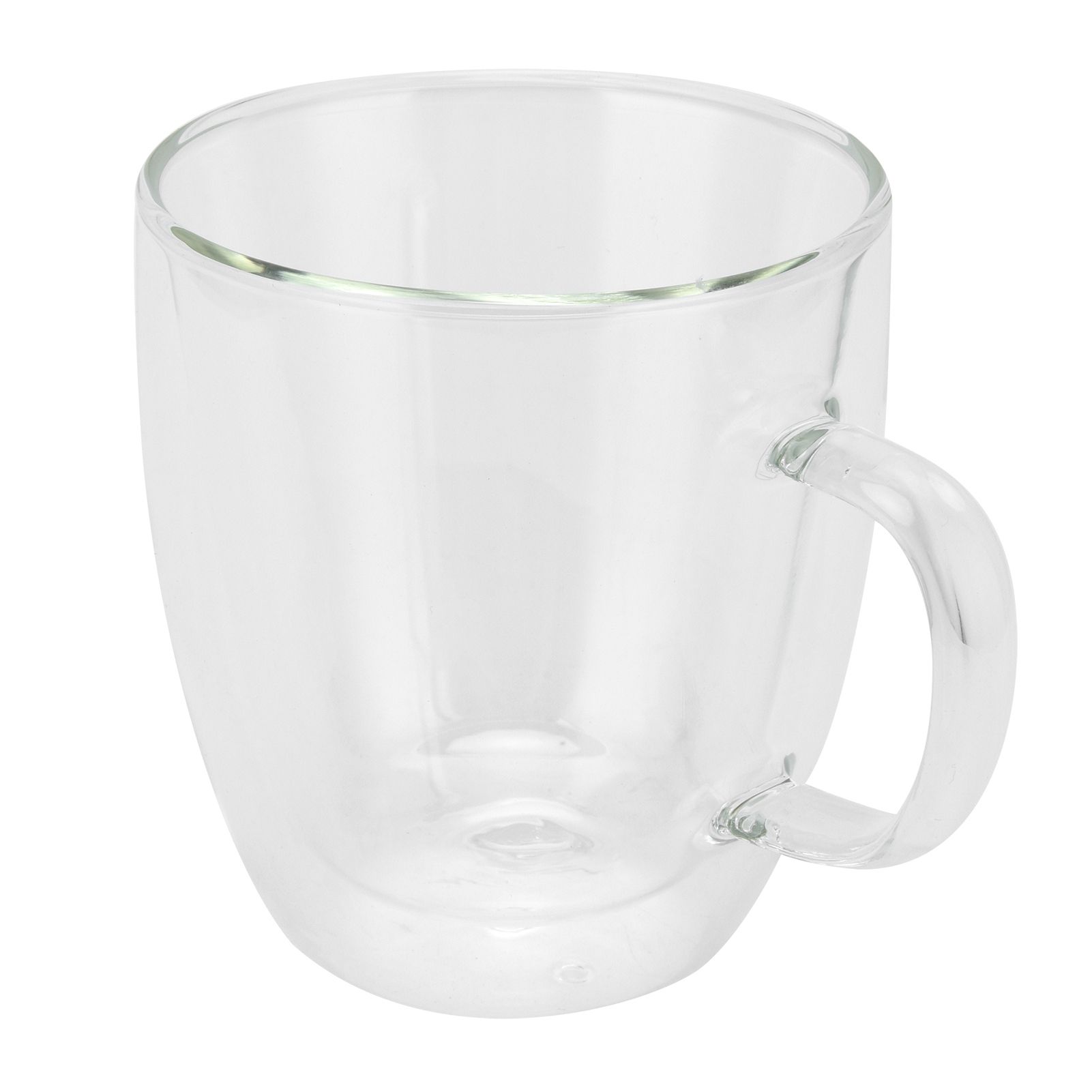 Double Wall Cup with Handle Transparent Glass Coffee Mug for Hot Cold Beverage view 7