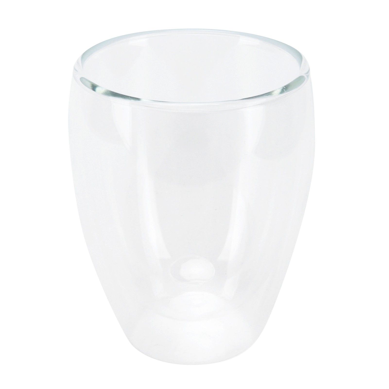 2-Layer Transparent Milk Mug Cylindrical Heat Resistant Coffee Cup for