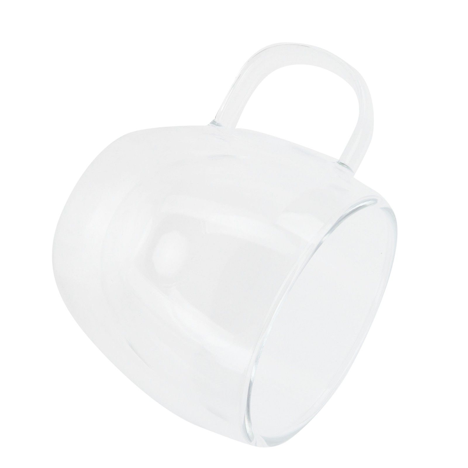Glass Mug with Handle Transparent Double Wall Coffee Milk Tea Drink Cup Heat view 7
