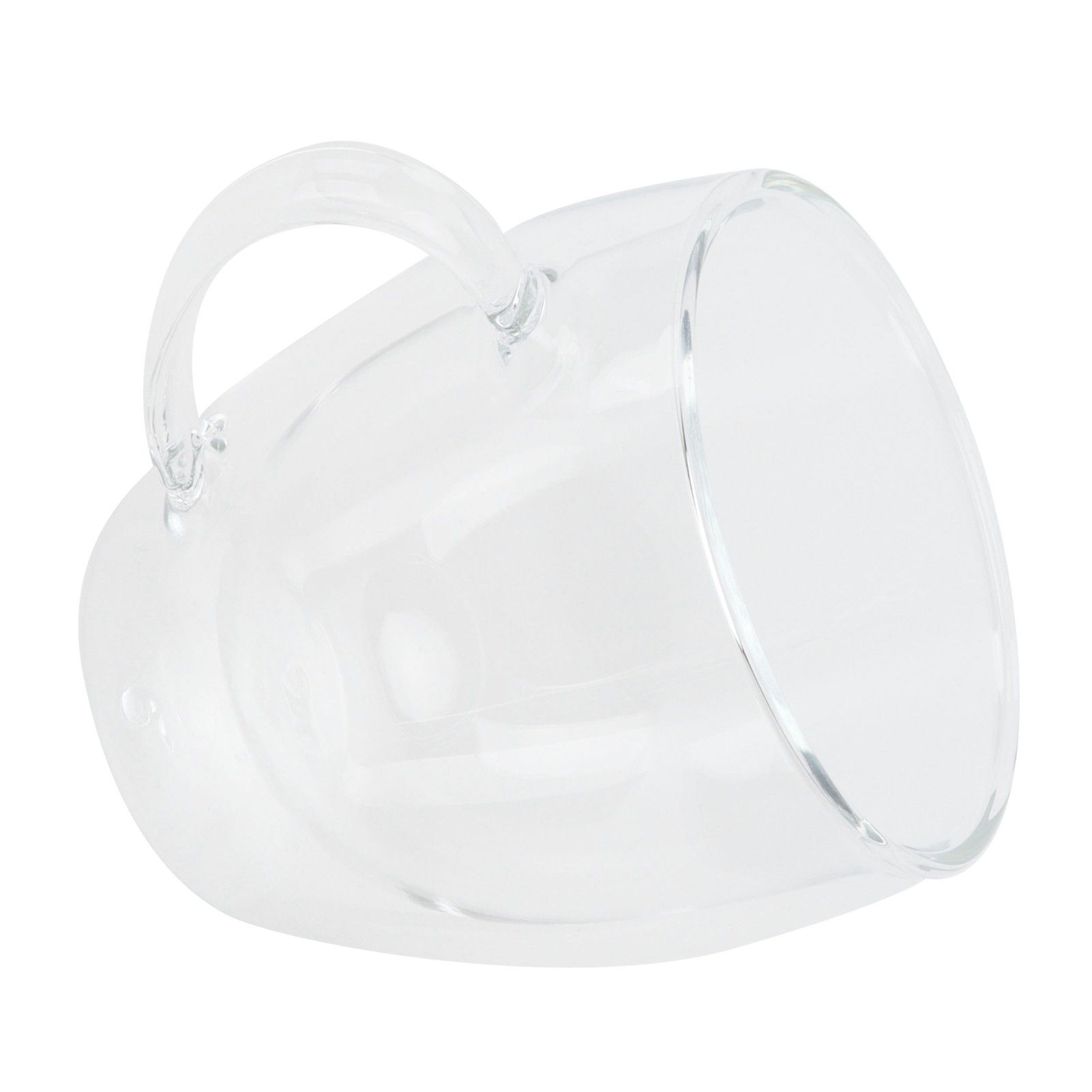 Glass Mug with Handle Transparent Double Wall Coffee Milk Tea Drink Cup Heat view 8
