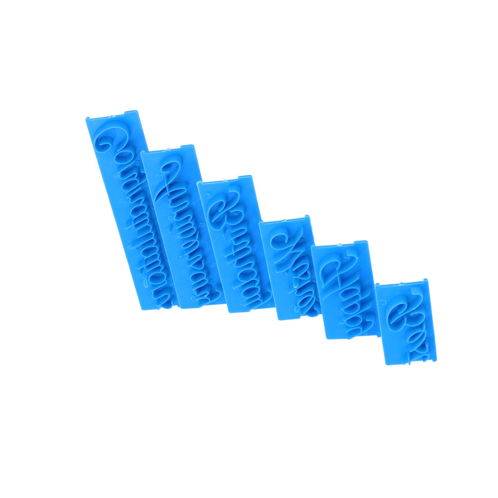 6Pcs Words Cake Mold DIY Handwritten Letter Printed Stamp Mould Bakery view 8