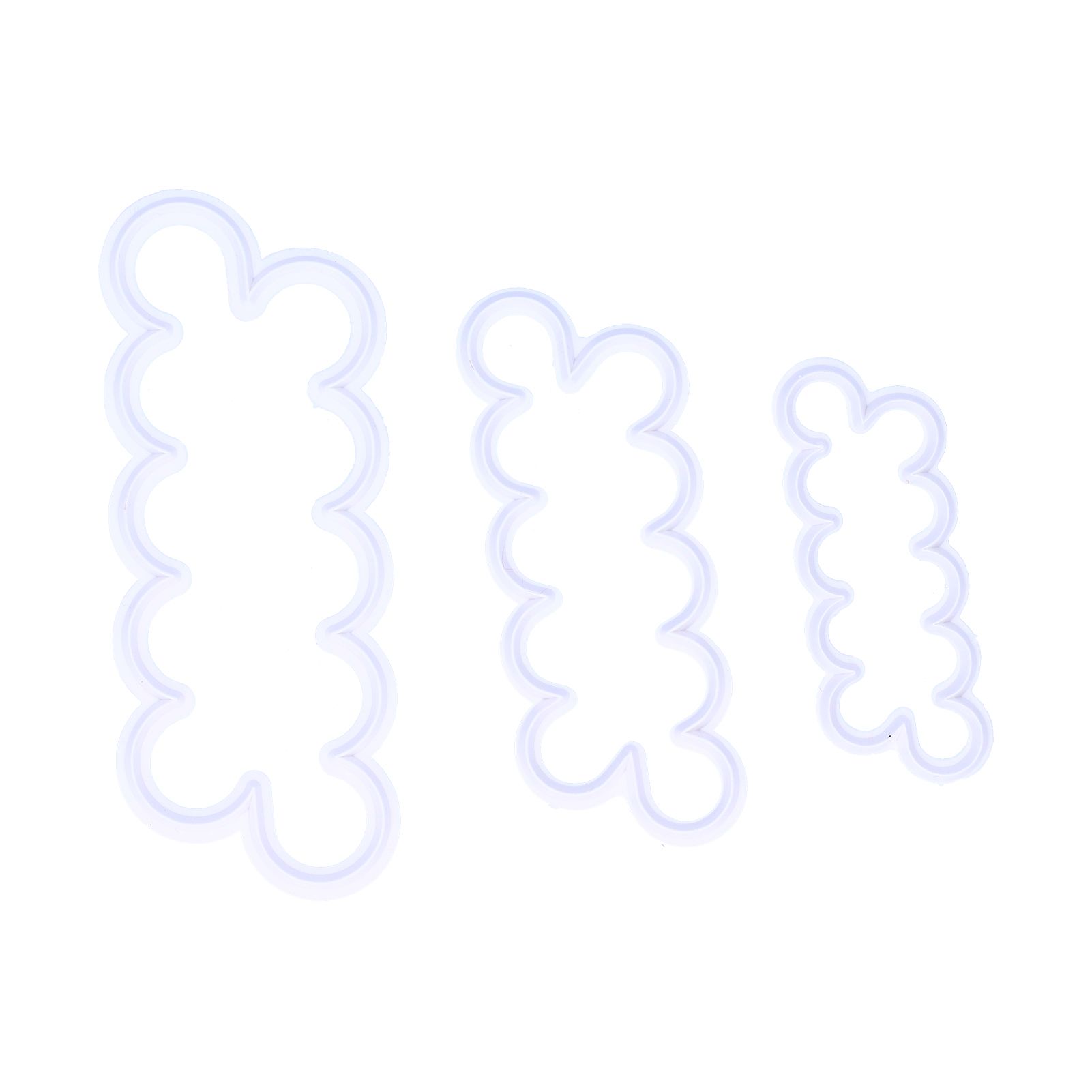 3Pcs Rose Flower Cutter Maker DIY Fondant Cake Decorating Mold Baking Accessories view 2