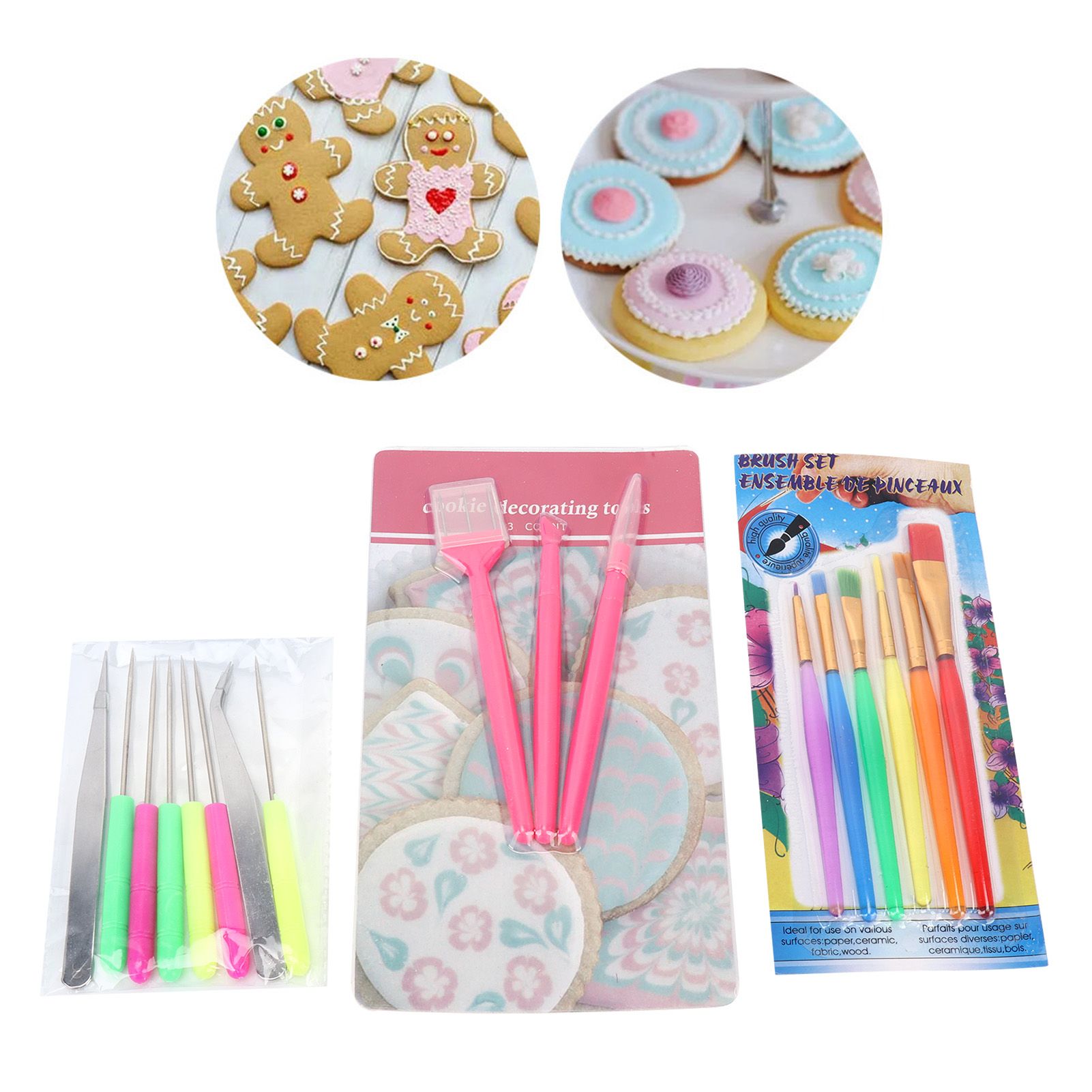 17Pcs/Set Cookies Brush Set Fondant Stirring Pin Cake Decoration Tool for Home view 11