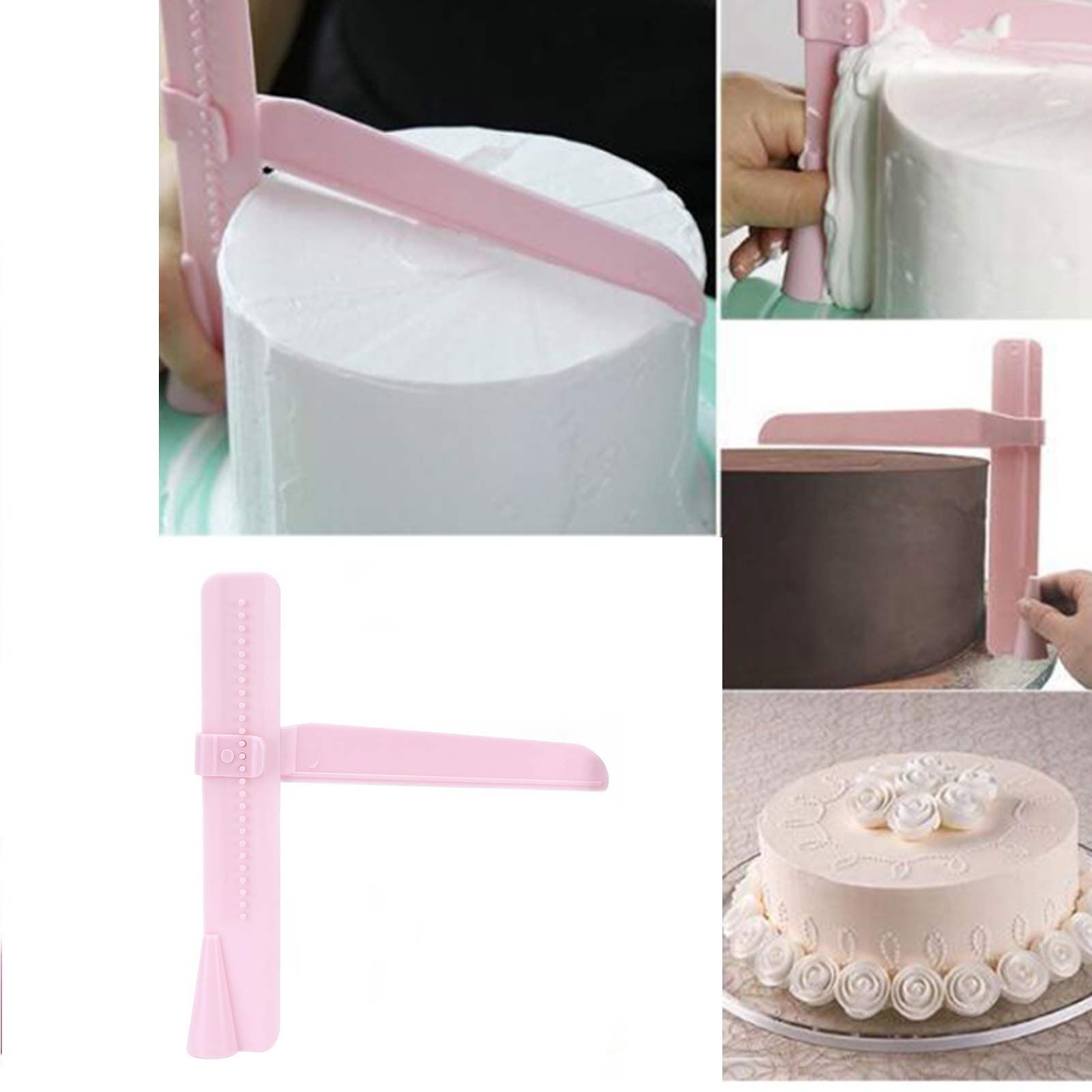 2Pcs/Set Adjustable Height Cream Scraper Small Cake Smoother Tool for Kitchen view 11