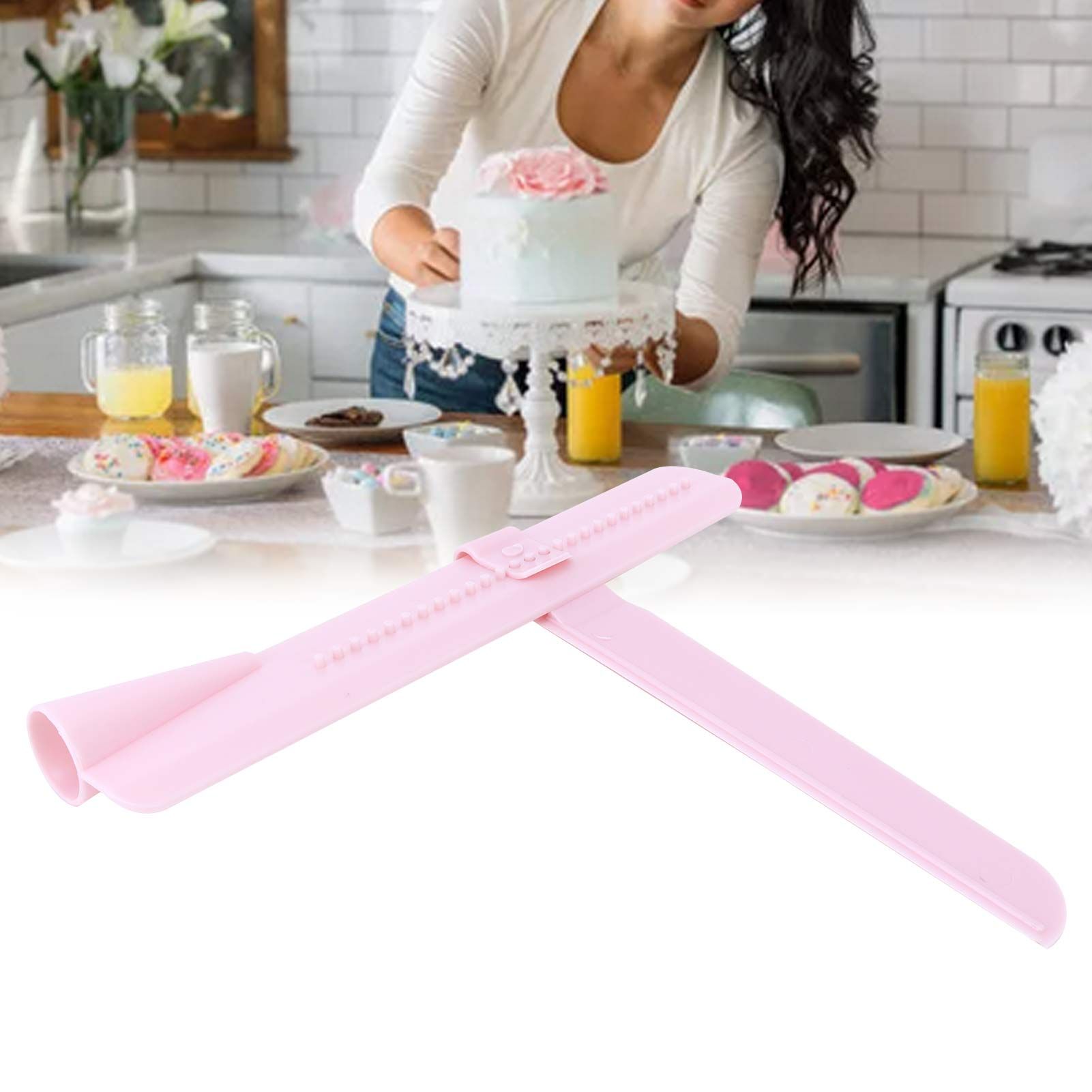 2Pcs/Set Adjustable Height Cream Scraper Small Cake Smoother Tool for Kitchen view 12