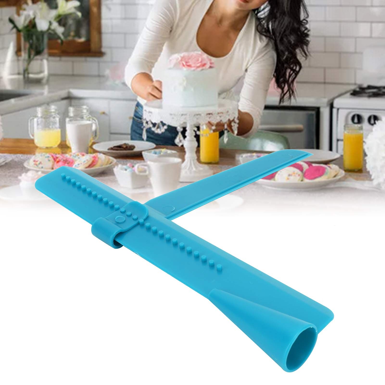 2Pcs/Set Adjustable Height Cream Scraper Small Cake Smoother Tool for Kitchen view 12