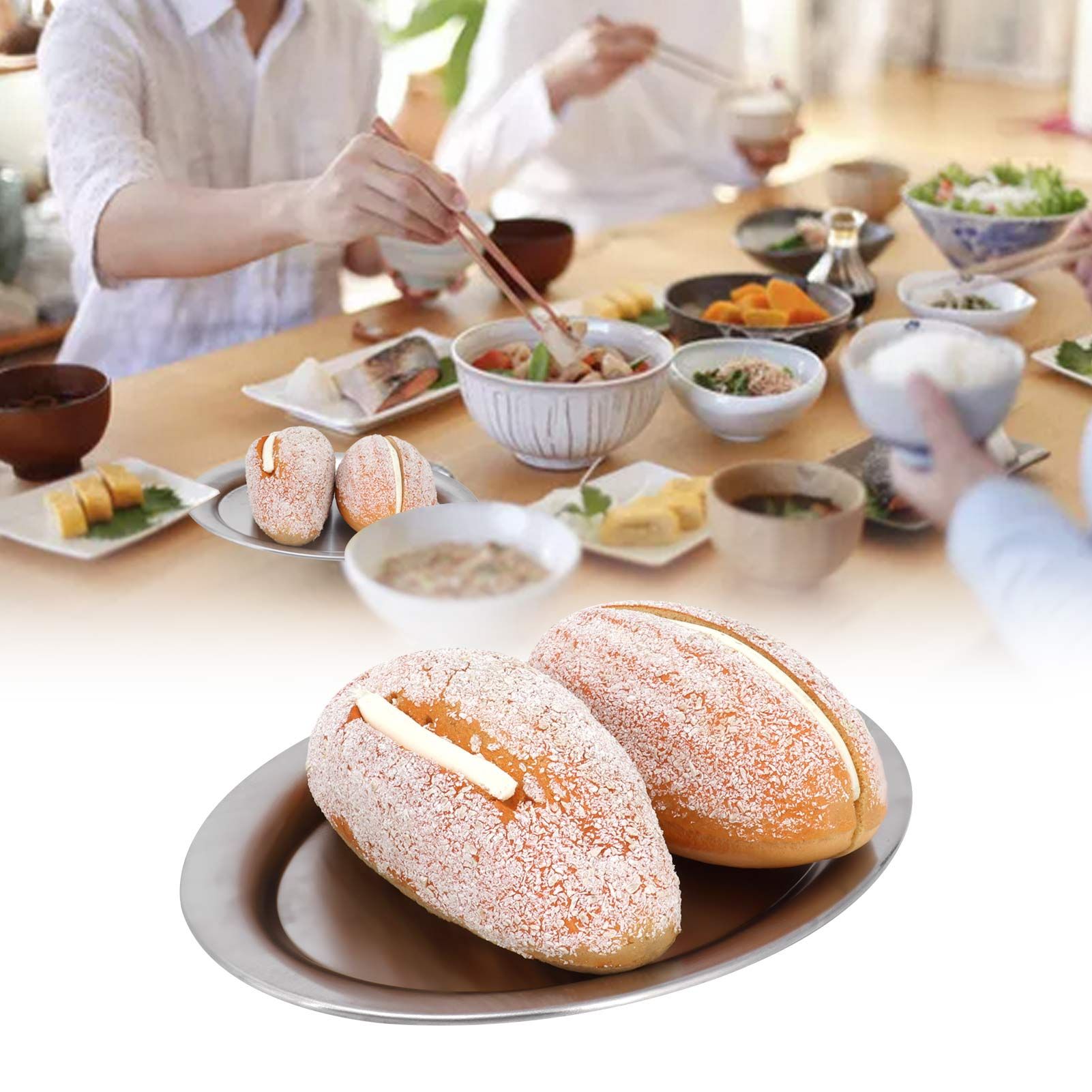 Stainless Steel Dish Small Oval Food Dish Multi Function Fruit Snack Dish for view 11