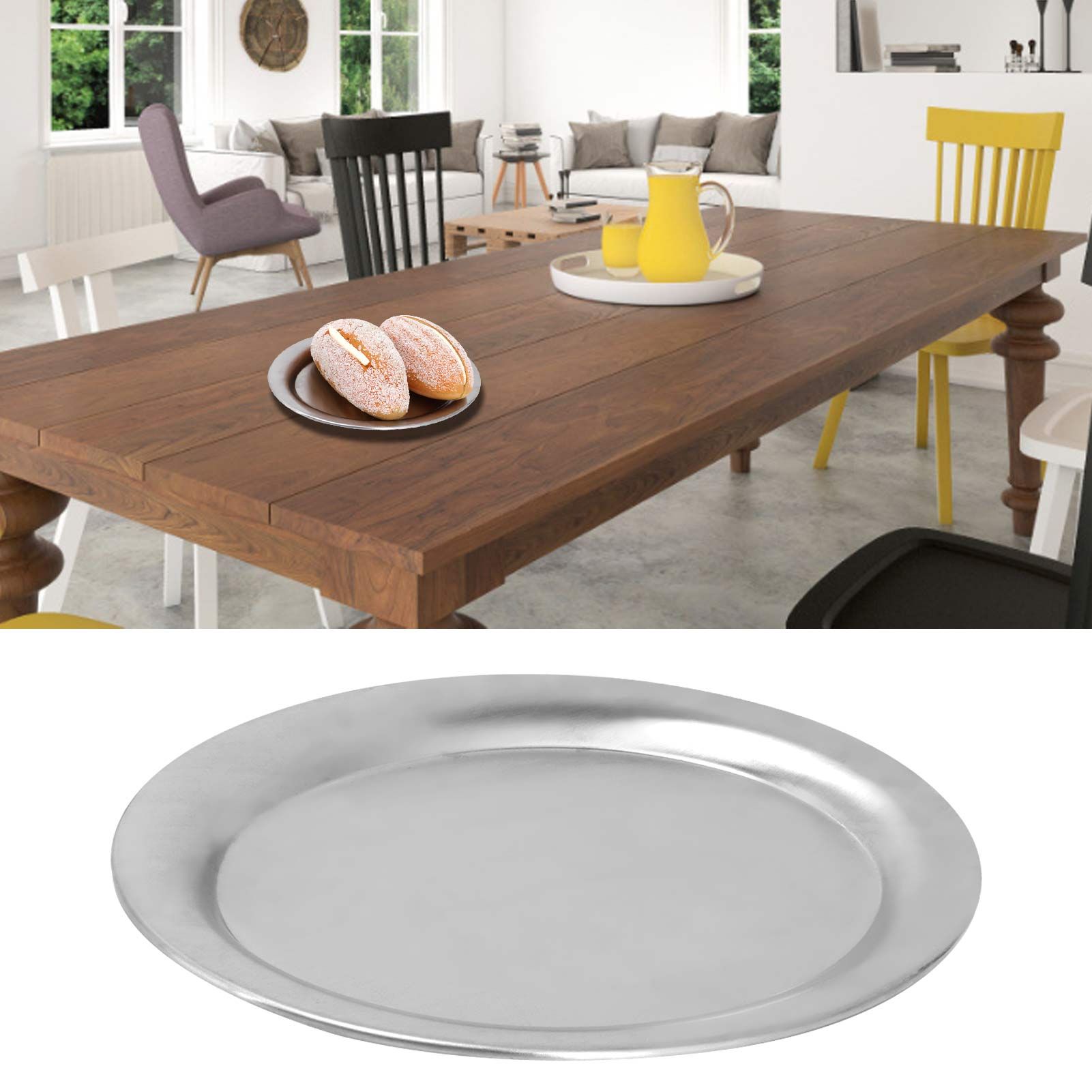 Stainless Steel Dish Small Oval Food Dish Multi Function Fruit Snack Dish for view 12