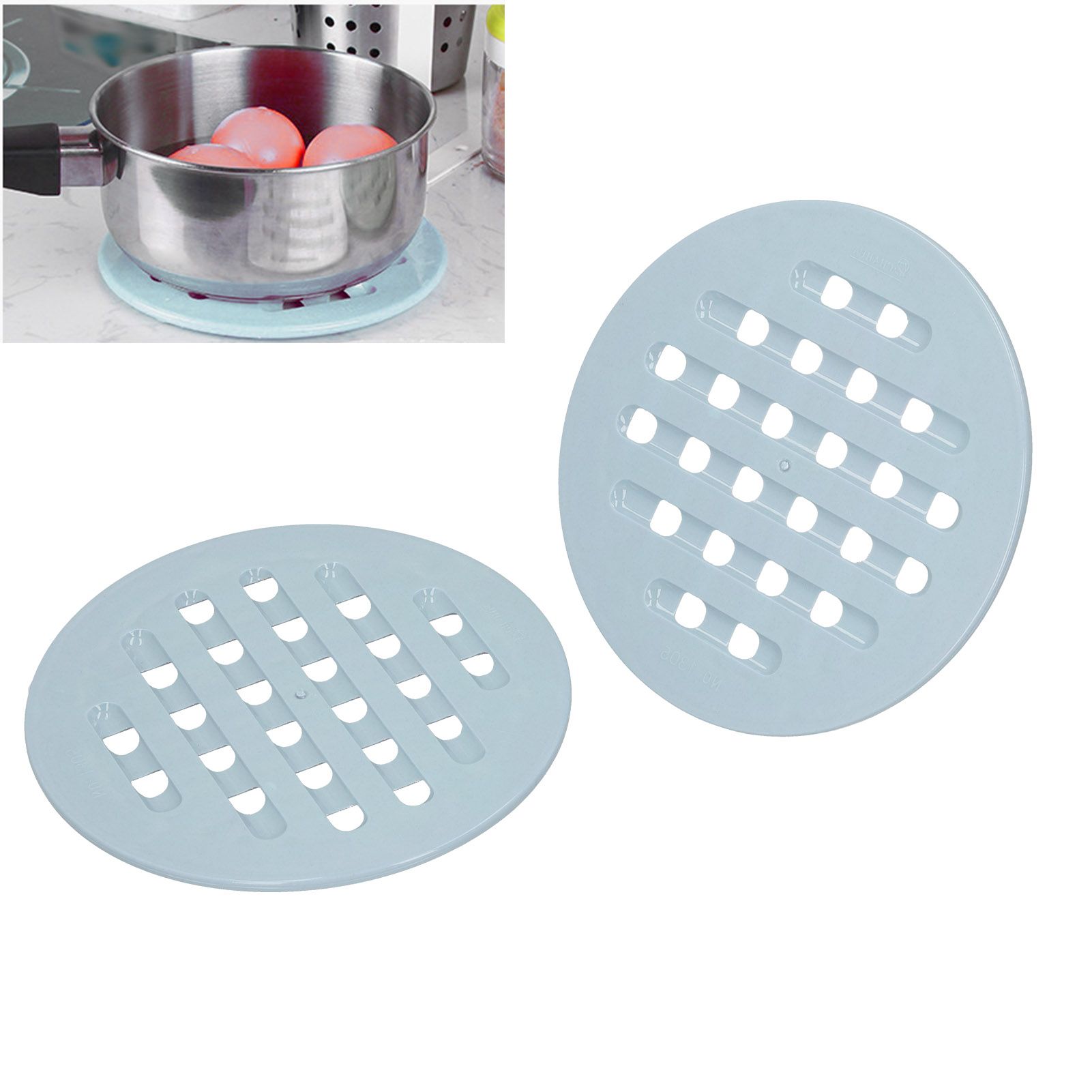 2Pcs Table Placemat HeatInsulated NonSlip Mat Bowl Dish Pot Mat for Kitchen view 11