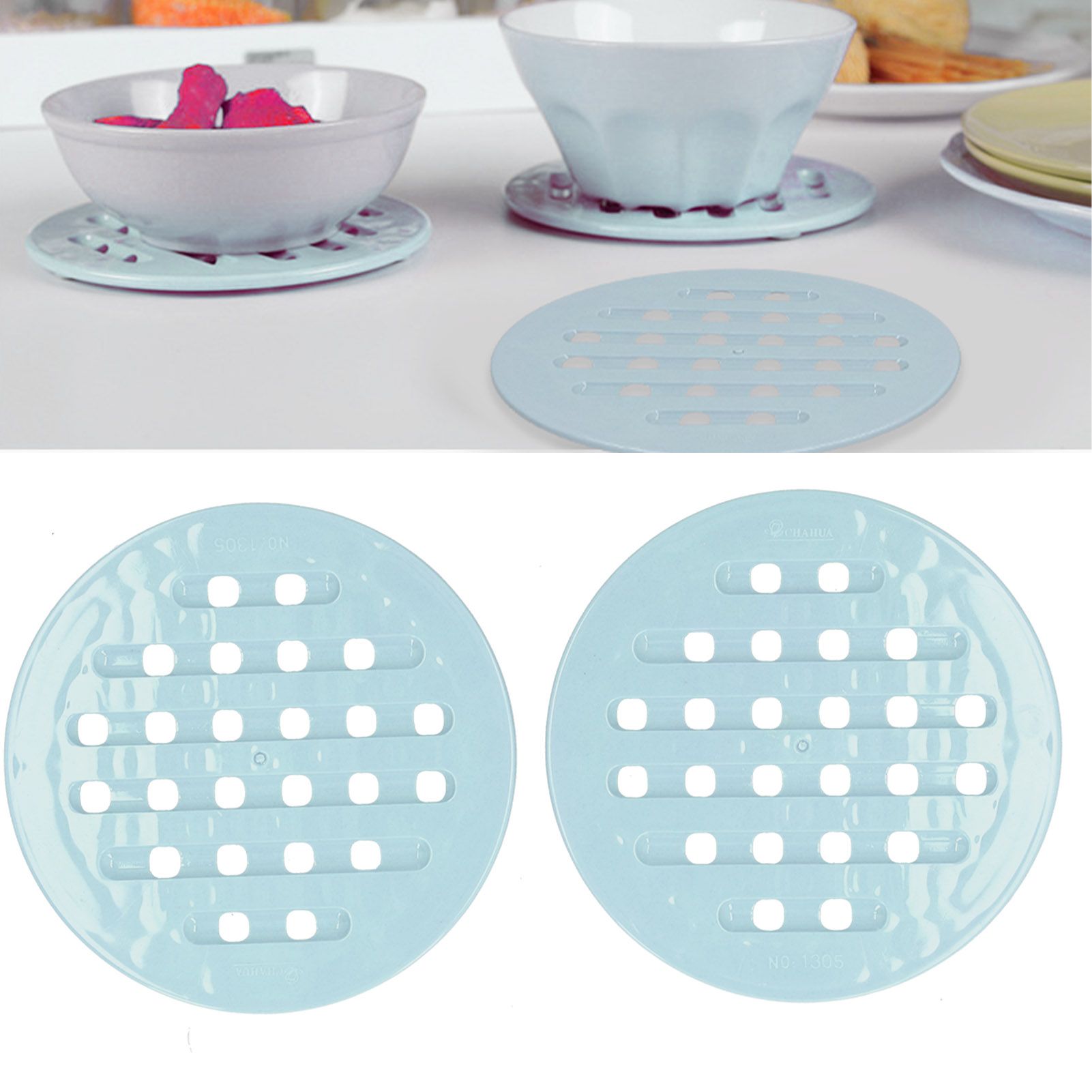2Pcs Table Placemat HeatInsulated NonSlip Mat Bowl Dish Pot Mat for Kitchen view 12