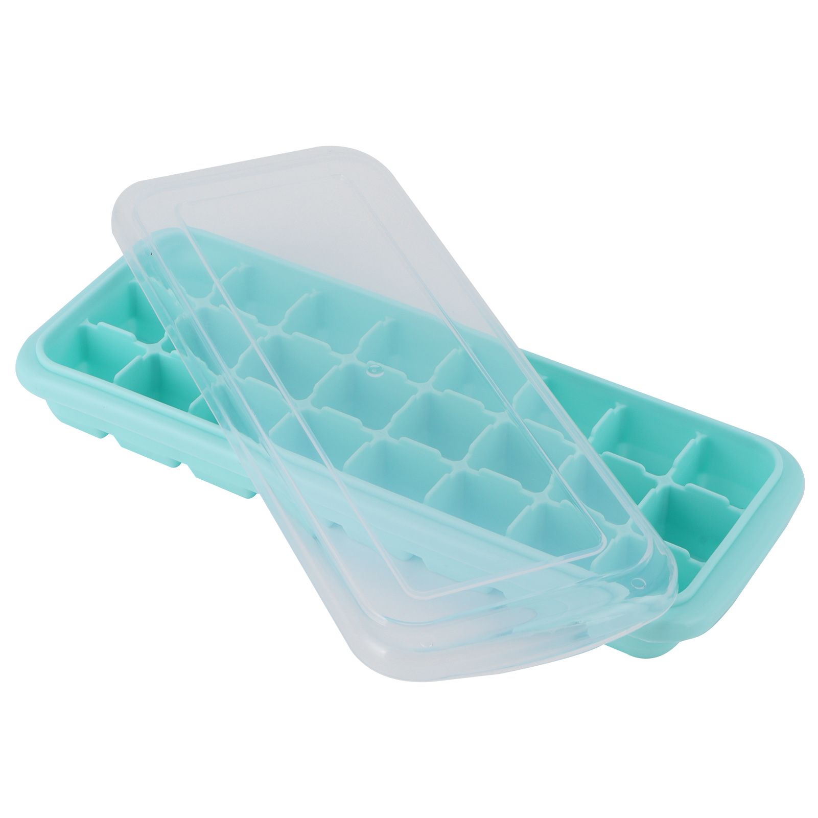 24-Grid Small Cubes Silicone Ice Tray with PP Lid Silicone Ice Mold for Home view 4