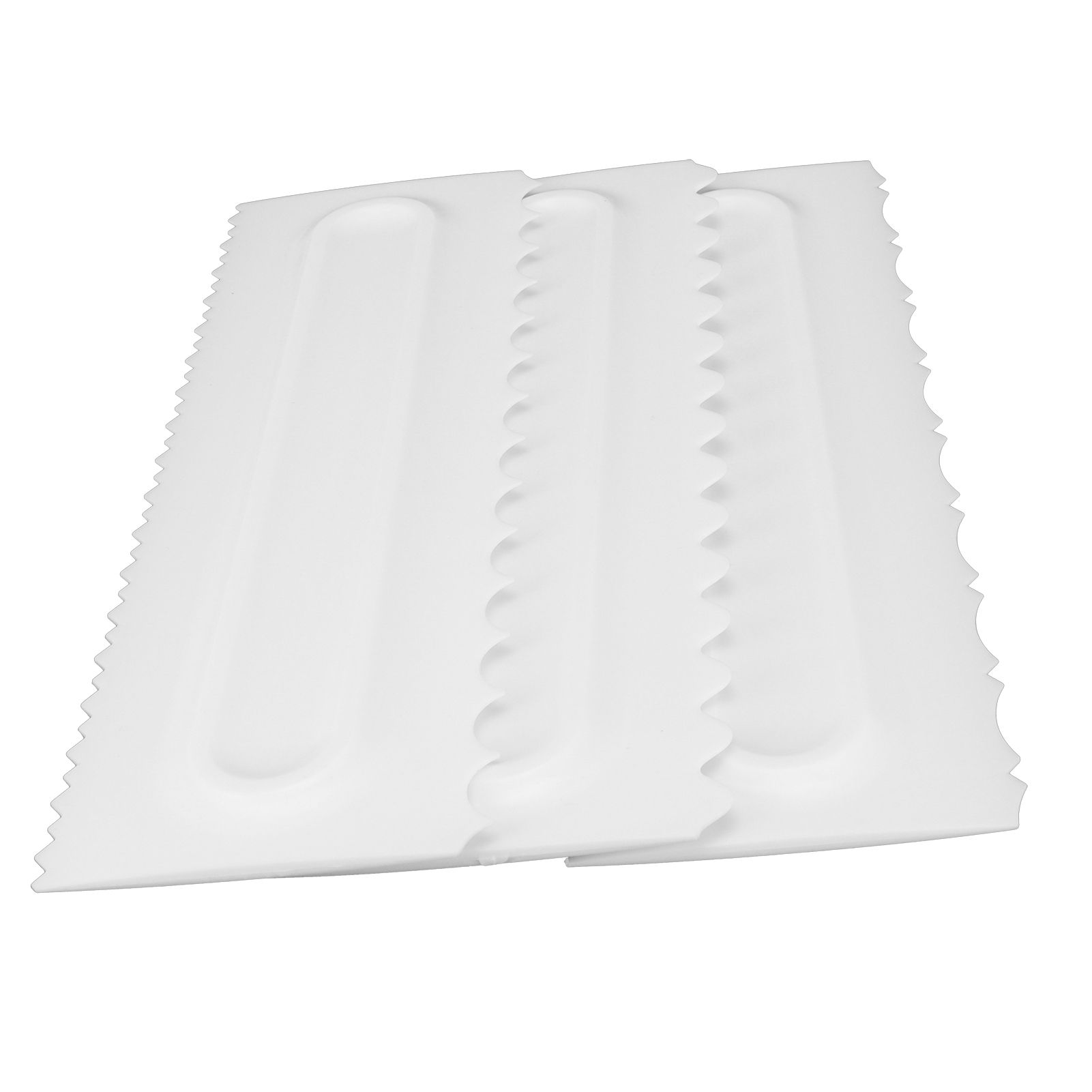 3Pcs/Set Cream Scraper Plastic Scraper Fondant Cake Modeling Tool for Dessert view 4