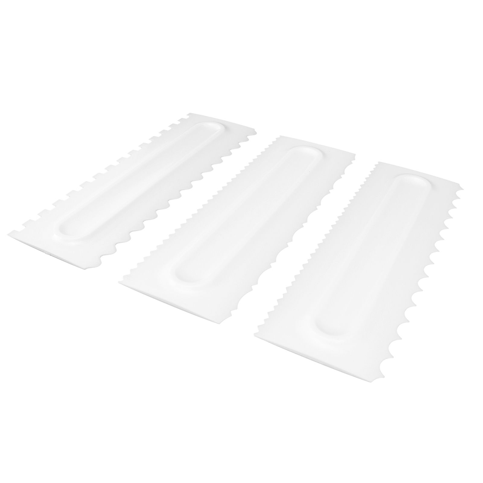 3Pcs/Set Cream Scraper Plastic Scraper Fondant Cake Modeling Tool for Dessert view 5