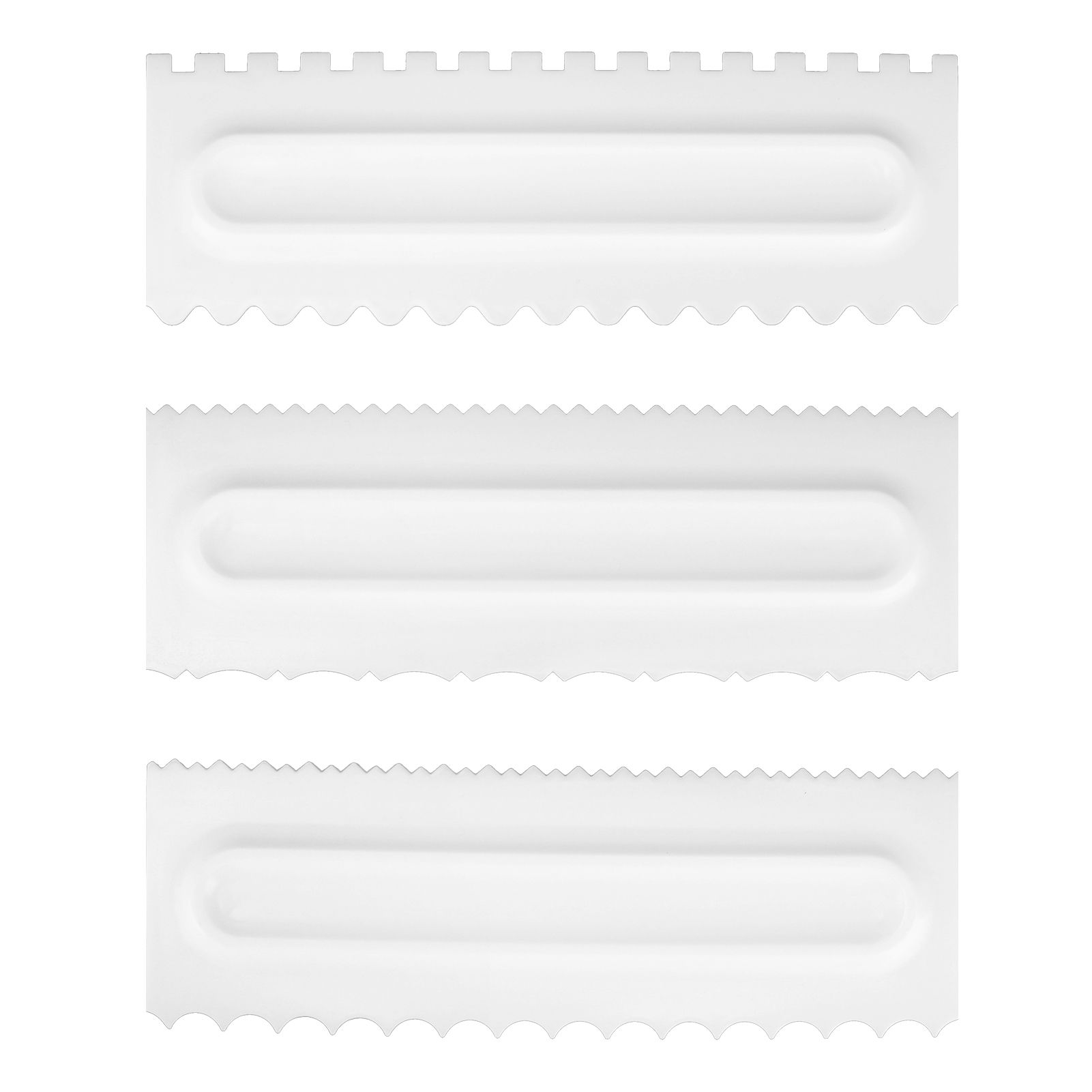 3Pcs/Set Cream Scraper Plastic Scraper Fondant Cake Modeling Tool for Dessert view 8
