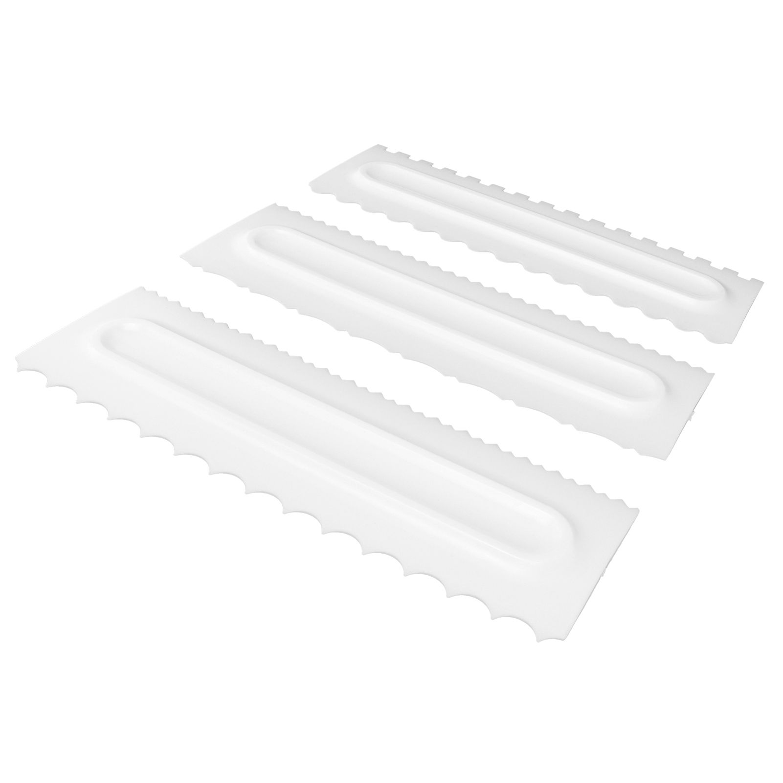 3Pcs/Set Cream Scraper Plastic Scraper Fondant Cake Modeling Tool for Dessert view 9