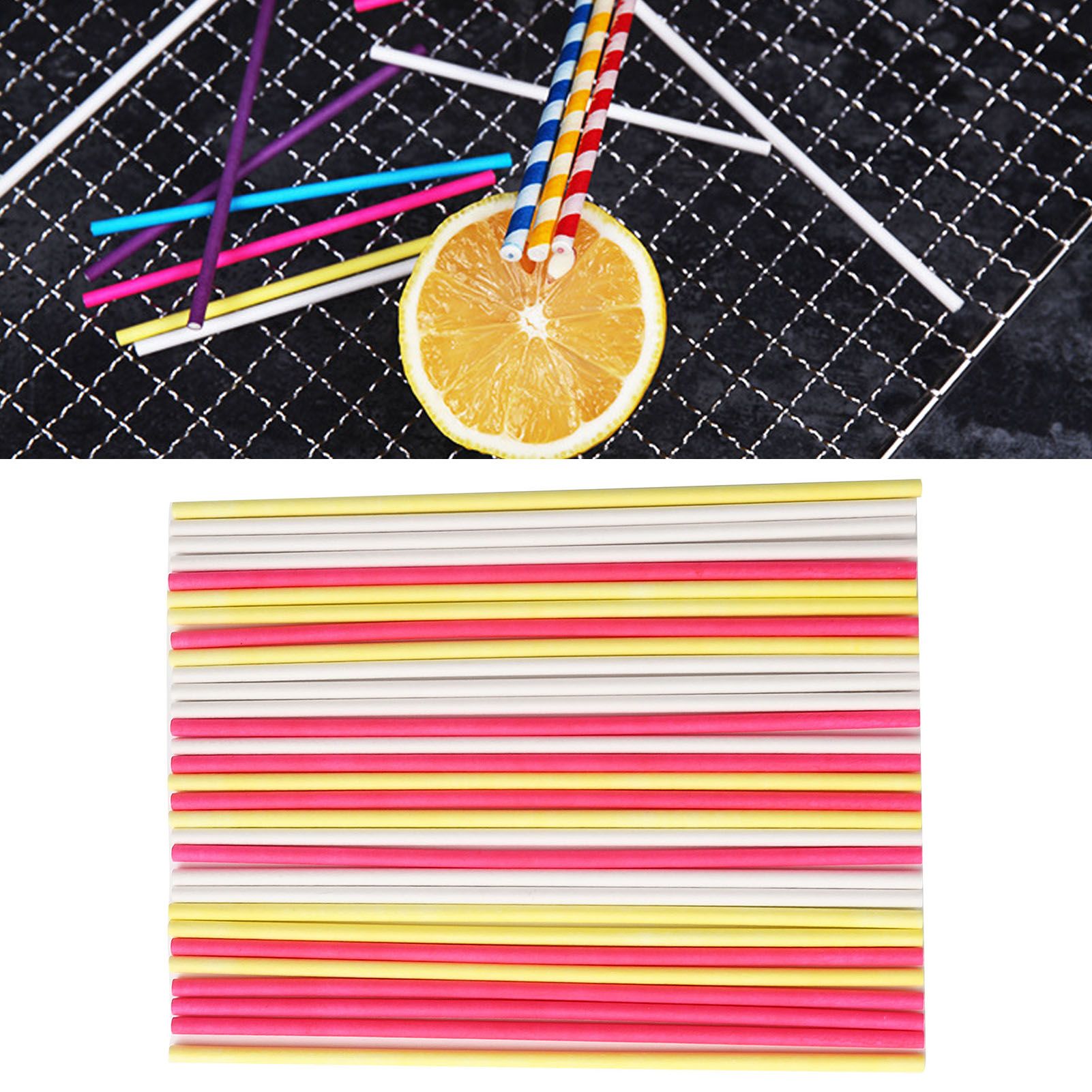 Lollipop Sticks Food Grade Paper Candy Cake Chocolates Stick DIY Baking view 11