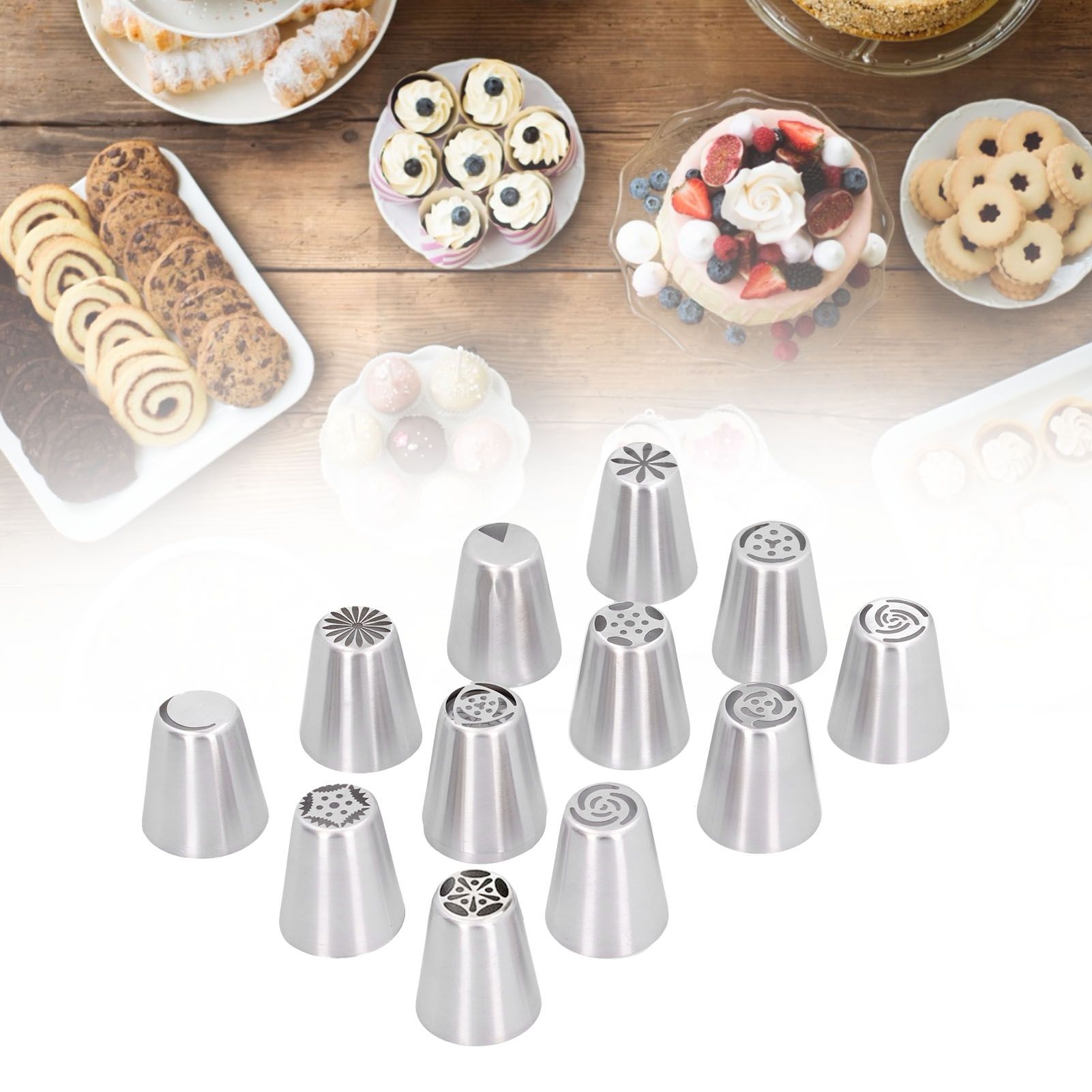 14PCS/Set Icing Piping Nozzles Pastry Tips Bag Set for Cake Decorating view 11