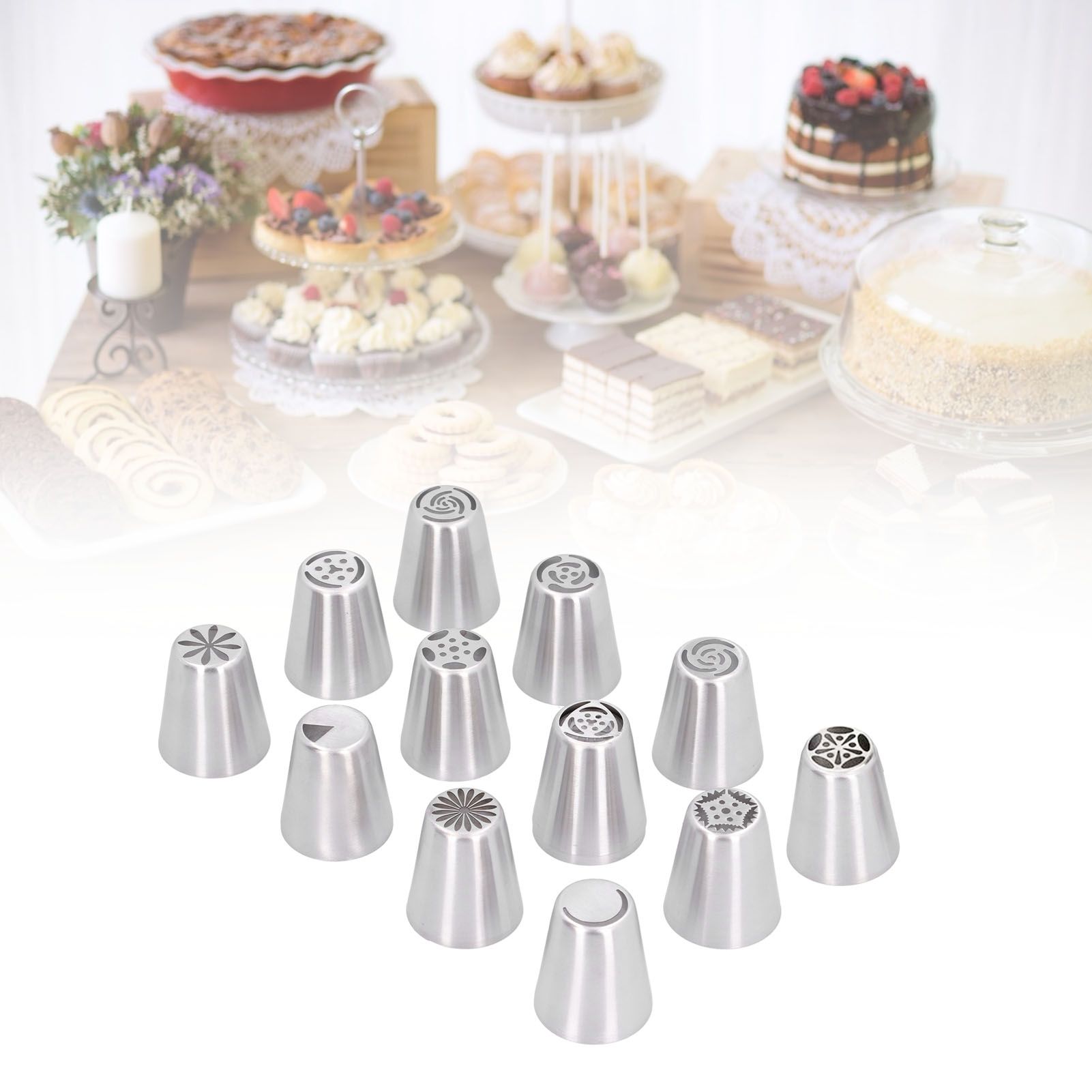 14PCS/Set Icing Piping Nozzles Pastry Tips Bag Set for Cake Decorating view 12