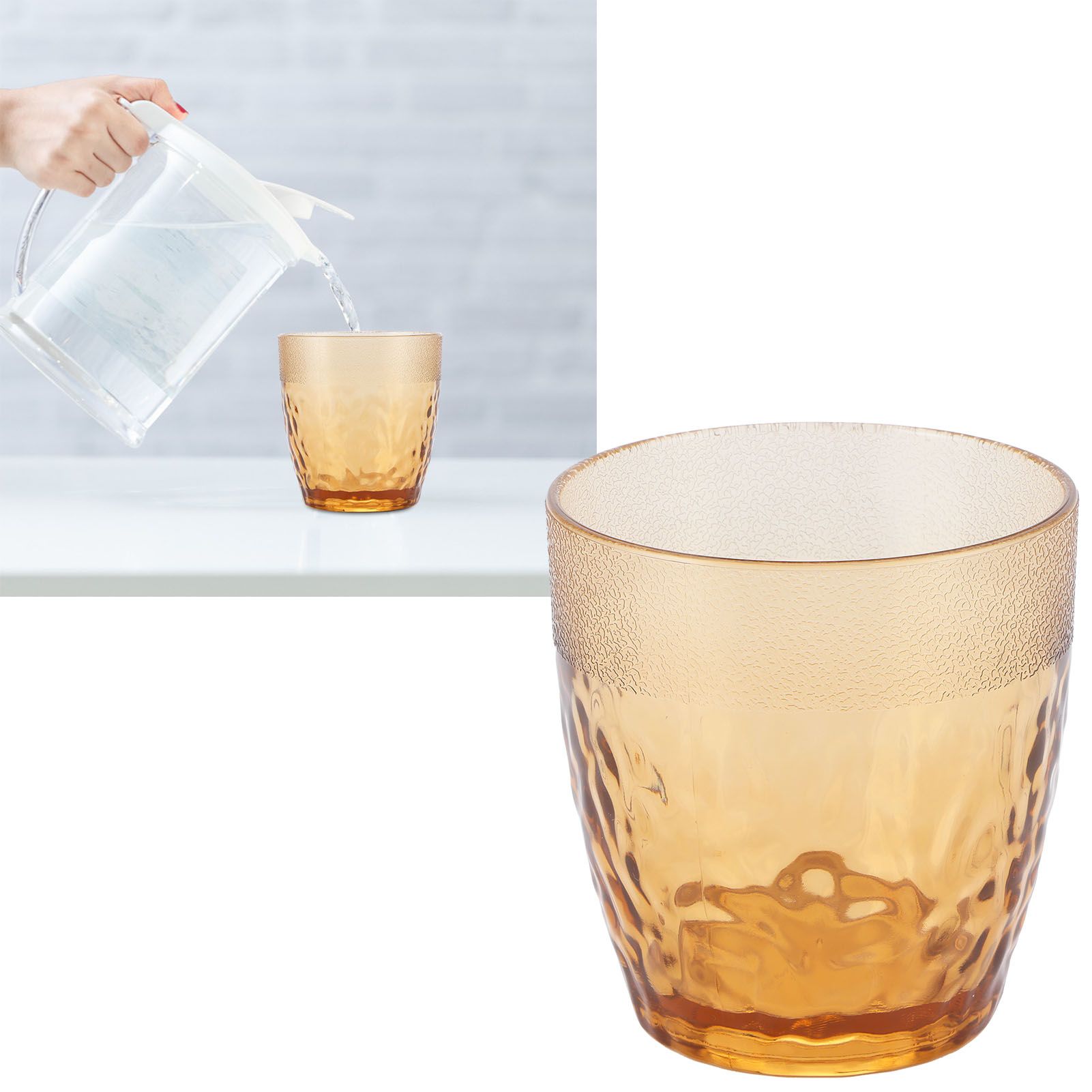 Acrylic Water Cup Transparent PC Beer Mug Drinking Glass AntiFall Cup for view 11