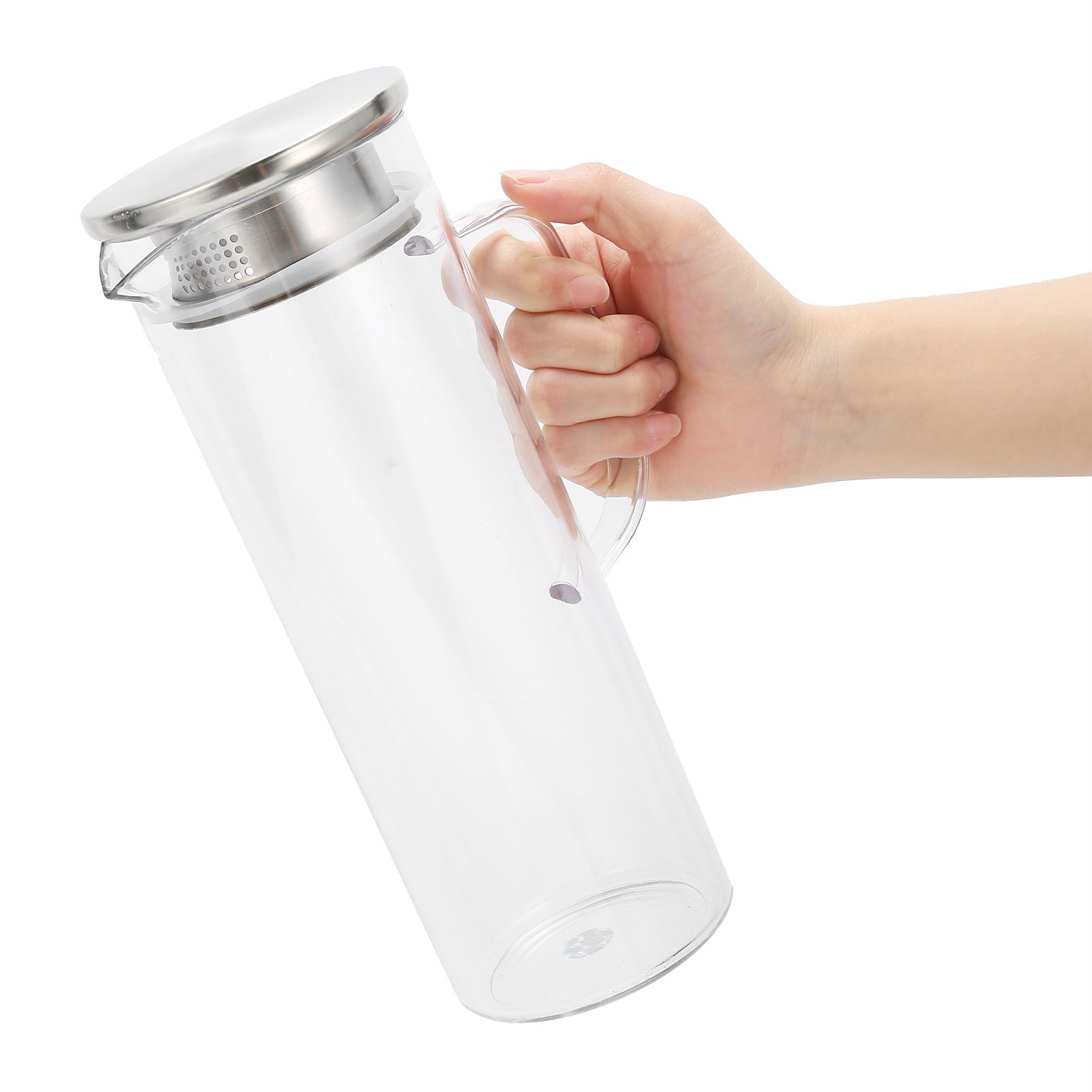 1100ML Cold Water Bottle Transparent Cold Water Pitcher Juice Jug with Lid for view 8