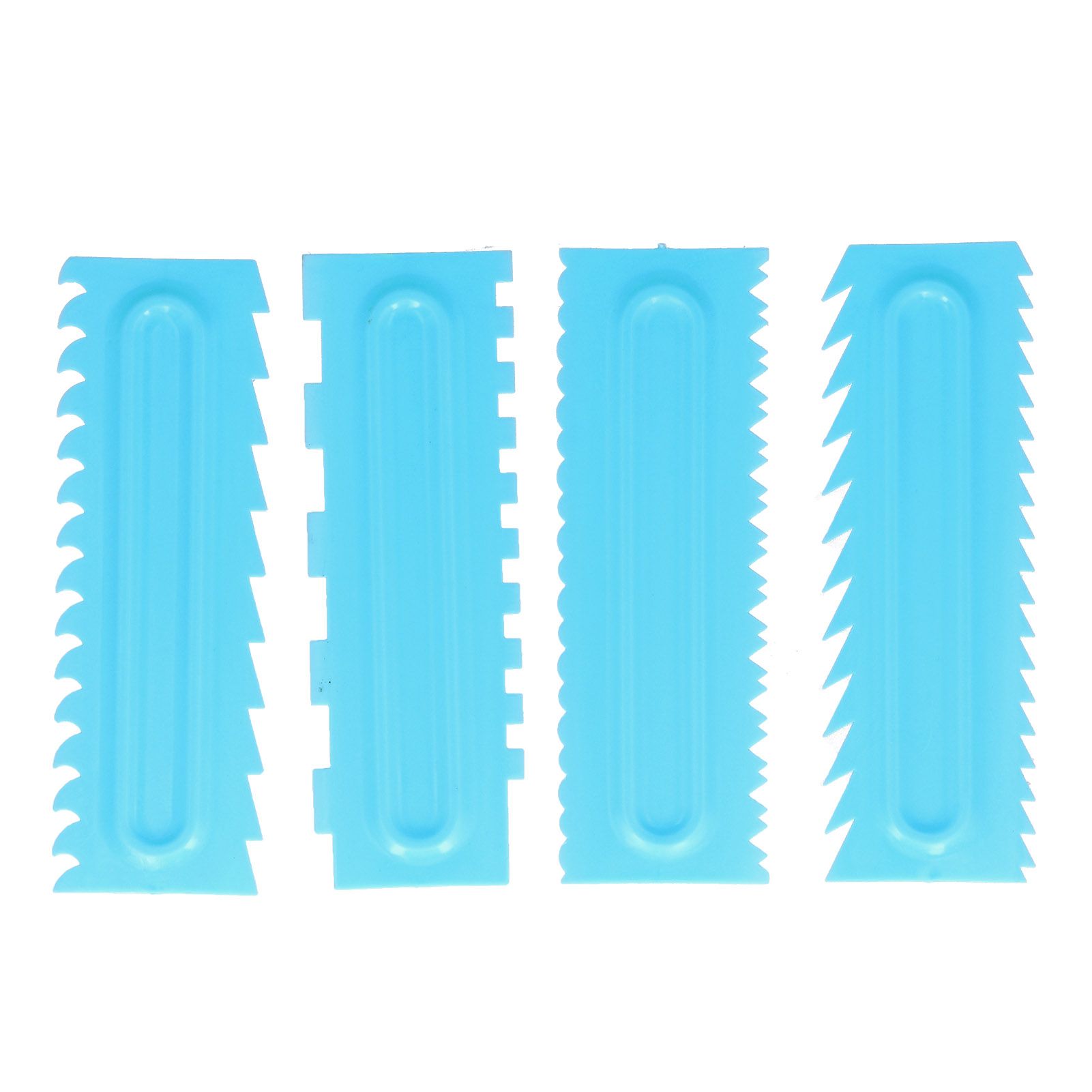 4PCS Cake Scraper Cake Decorating Comb Icing Smoother Cream Scraper Fondant view 2
