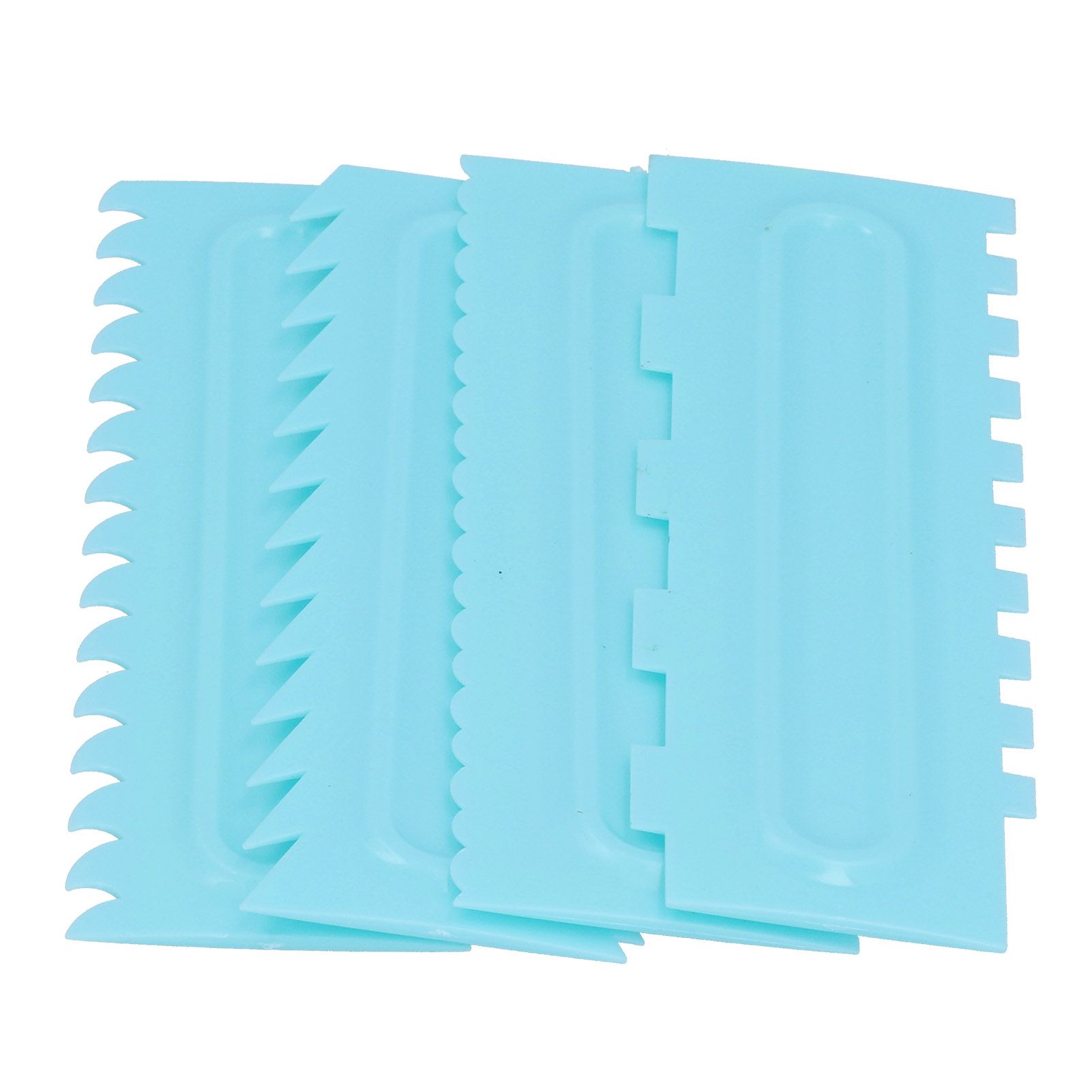 4PCS Cake Scraper Cake Decorating Comb Icing Smoother Cream Scraper Fondant view 3