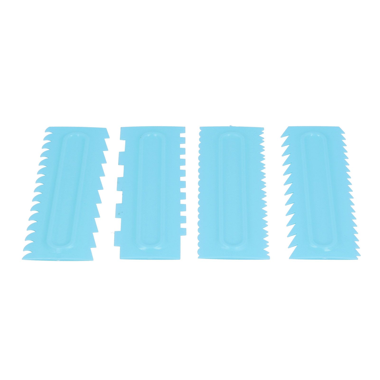 4PCS Cake Scraper Cake Decorating Comb Icing Smoother Cream Scraper Fondant view 7