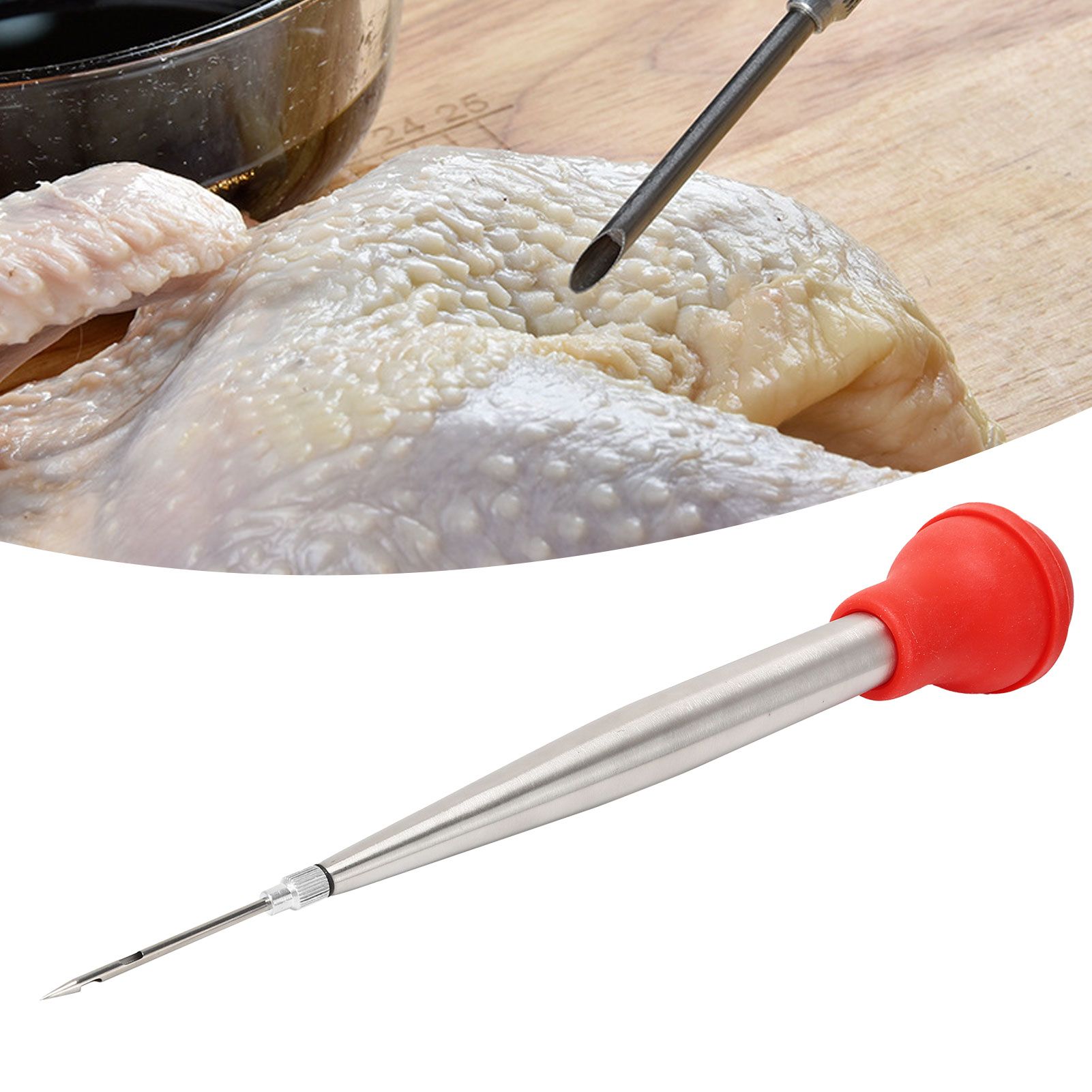 Meat Seasoning Syringe Kit with 2 Injection Needles Cleaning Brush for view 12