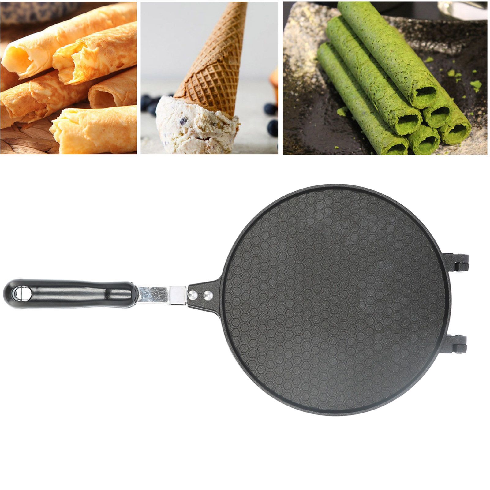 Egg Roll Baking Pan Crispy Omelet Machine Ice Cream Cone Bowl Maker for view 12