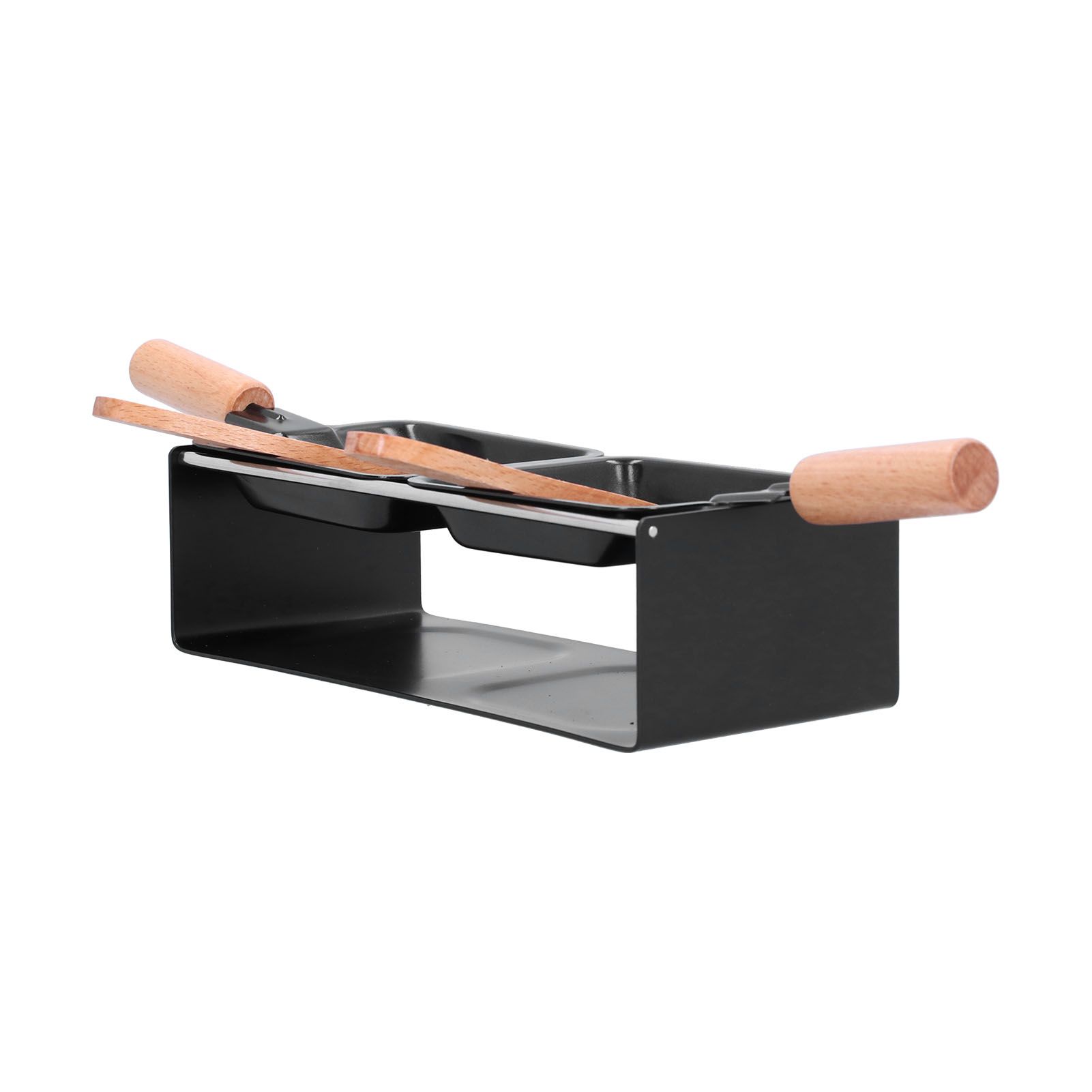 Barbecue Plate Portable NonStick Mini Cheese Grill Pan with Wooden Handle for view 9