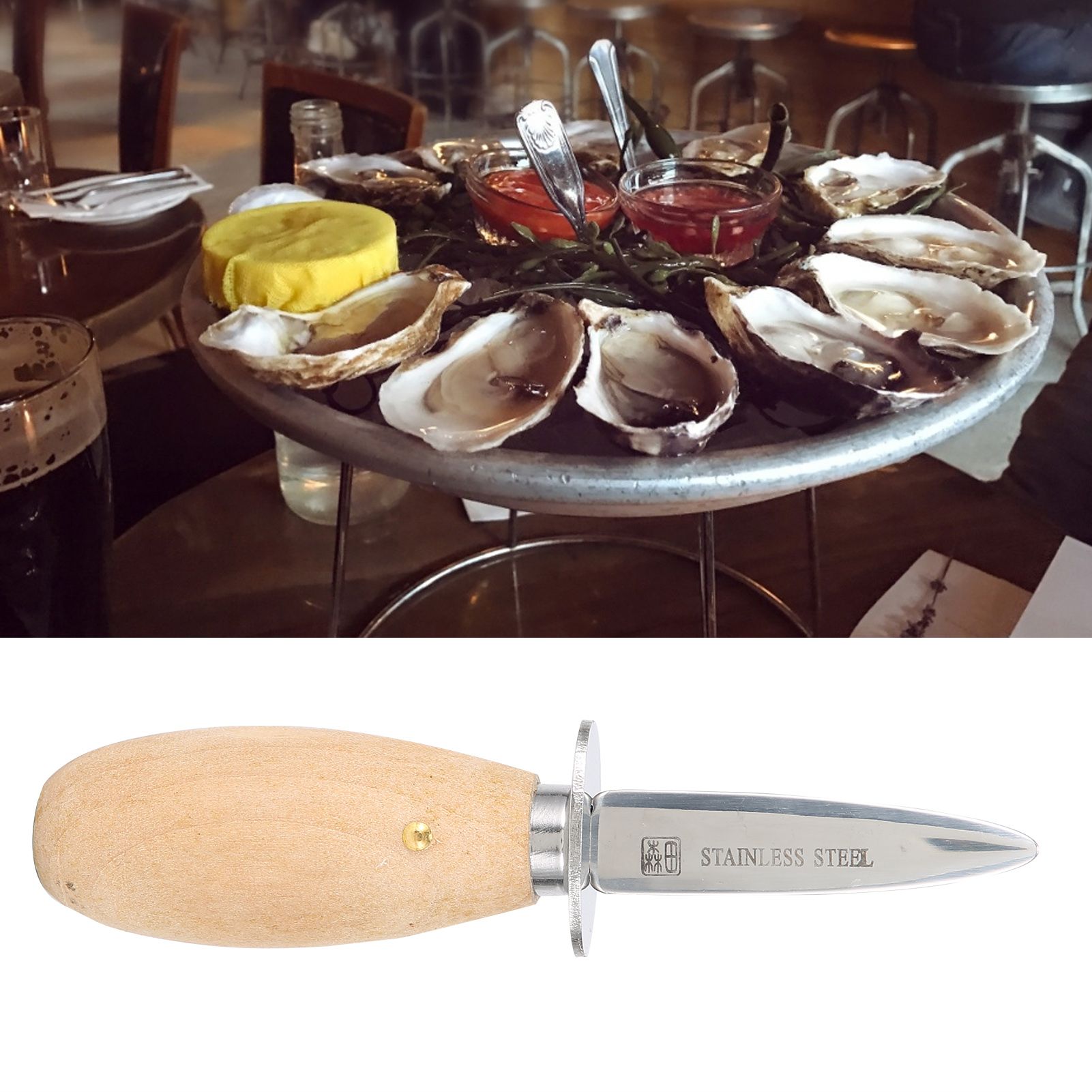 Labor‑Saving Oyster Shucking Knife Stainless Steel Shell Shucker for Seafood view 11