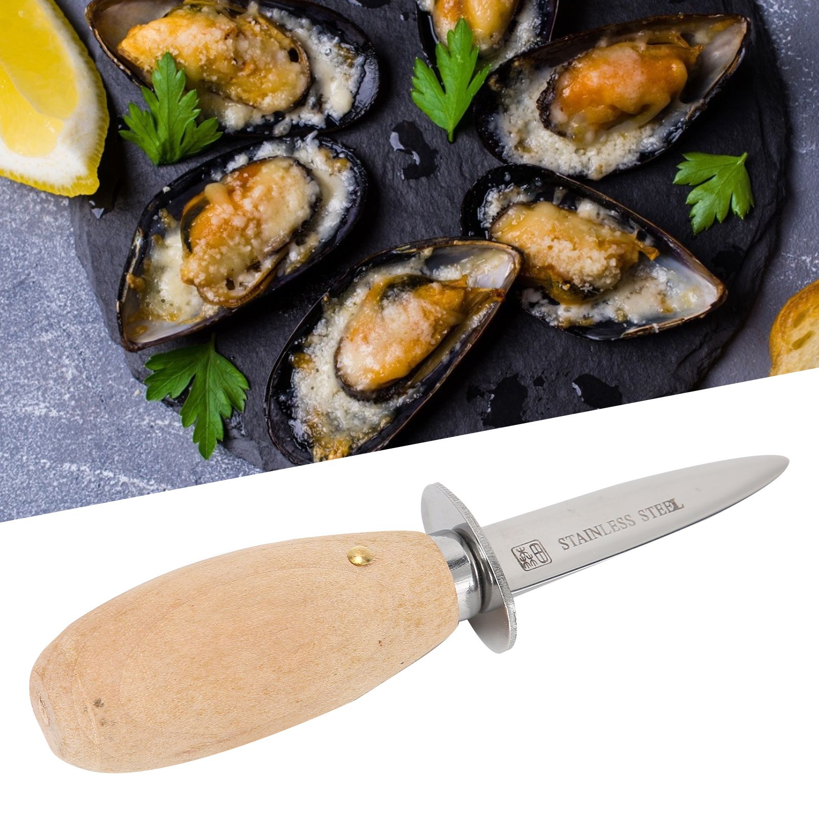 Labor‑Saving Oyster Shucking Knife Stainless Steel Shell Shucker for Seafood view 12